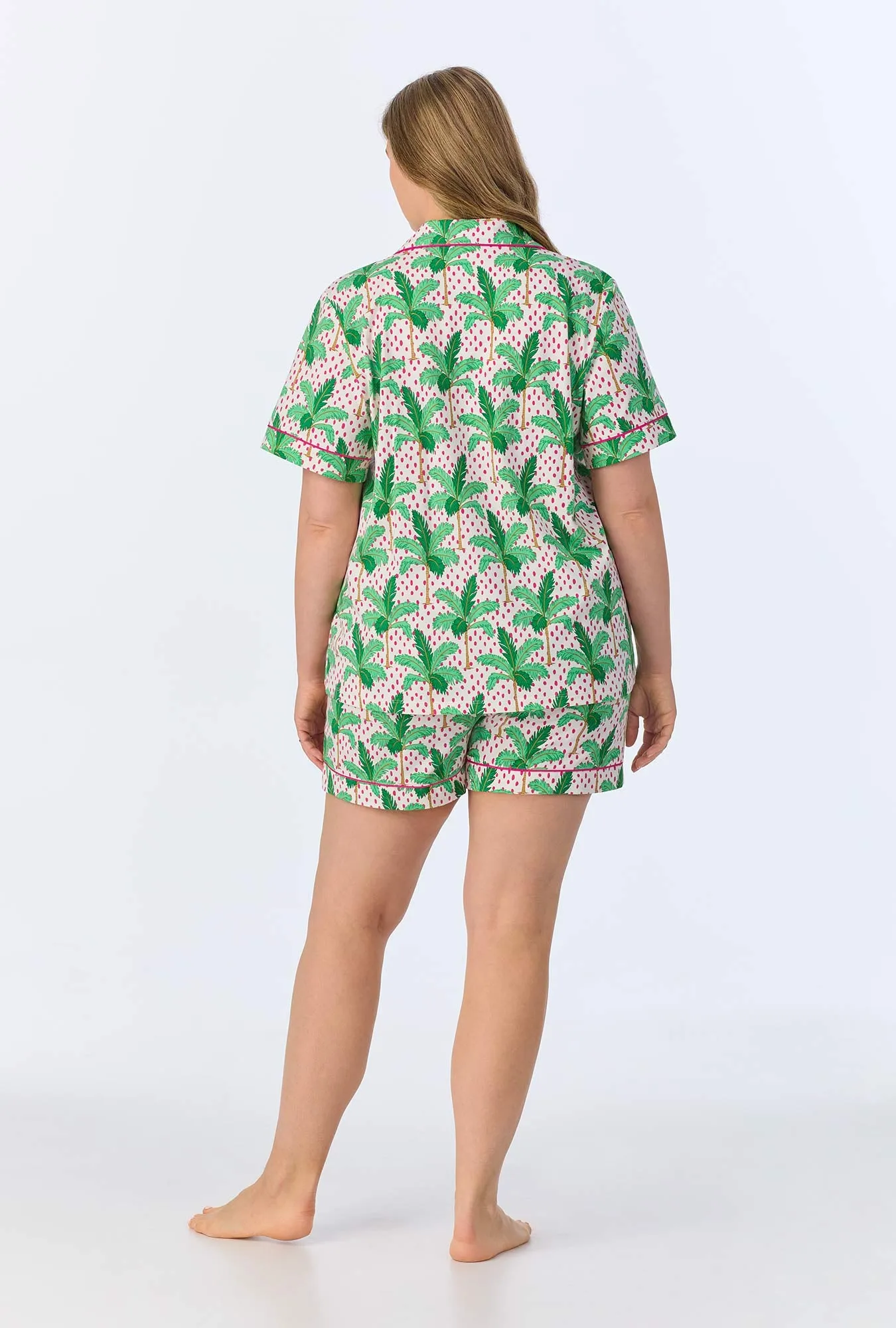 Palm Point Short Sleeve Classic Shorty Stretch Jersey PJ Set sold by BedHead product image thumbnail 5