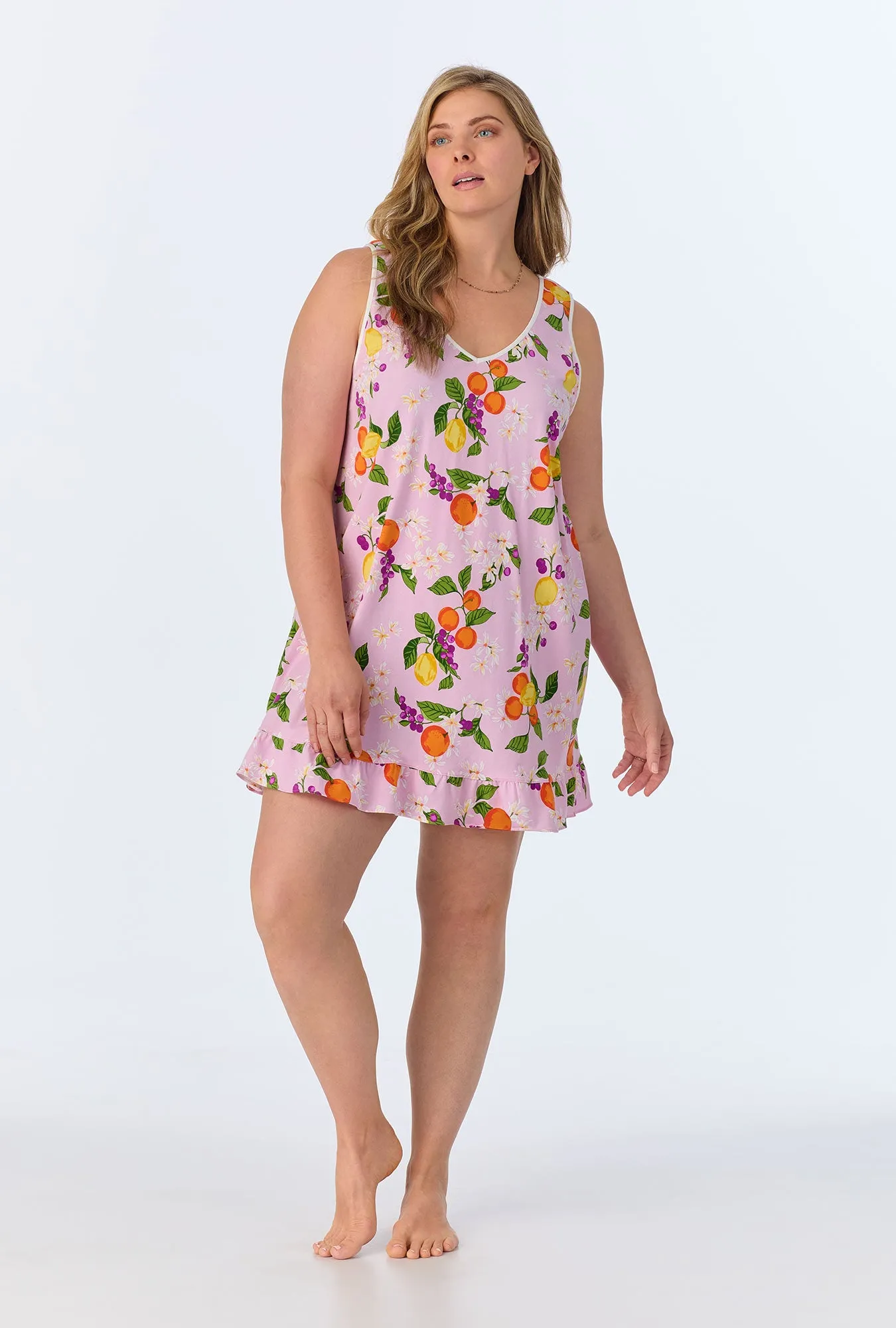 Citrus Blossom Ruffle Stretch Jersey Chemise sold by BedHead product image thumbnail 4