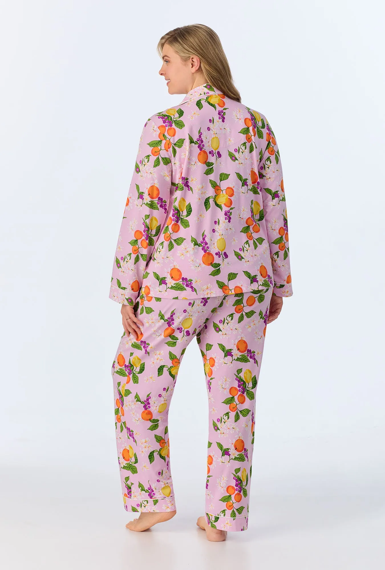 Citrus Blossom Long Sleeve Classic Stretch Jersey PJ set sold by BedHead product image thumbnail 5