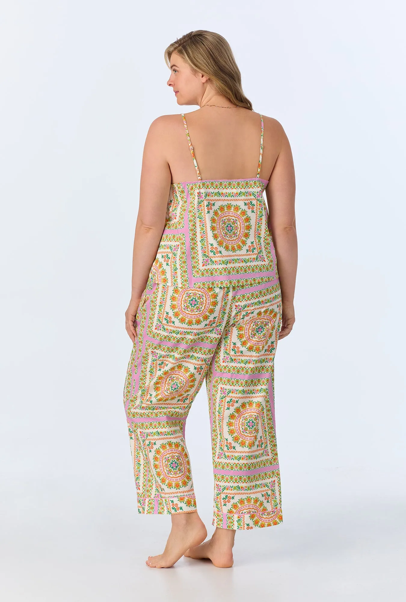 California Dreaming Cami Woven Cotton Poplin Cropped PJ set sold by BedHead product image thumbnail 5