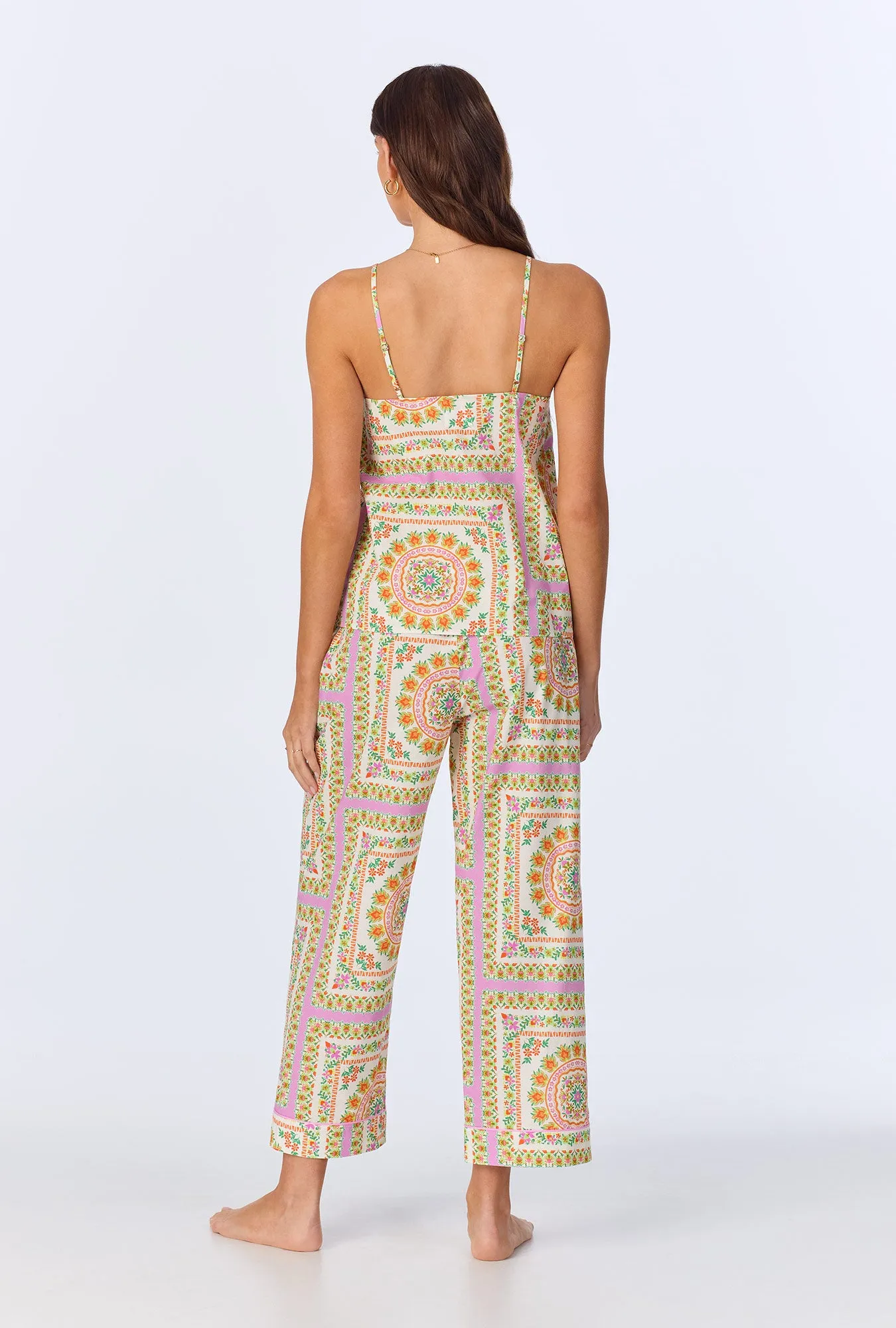 California Dreaming Cami Woven Cotton Poplin Cropped PJ set sold by BedHead product image thumbnail 3