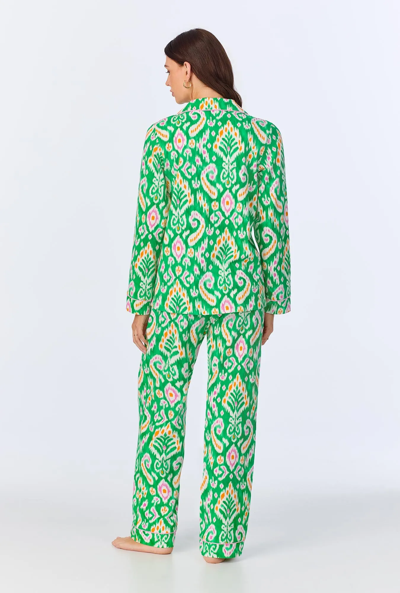 Beverly Ikat Long Sleeve Classic Stretch Jersey PJ set sold by BedHead product image thumbnail 3