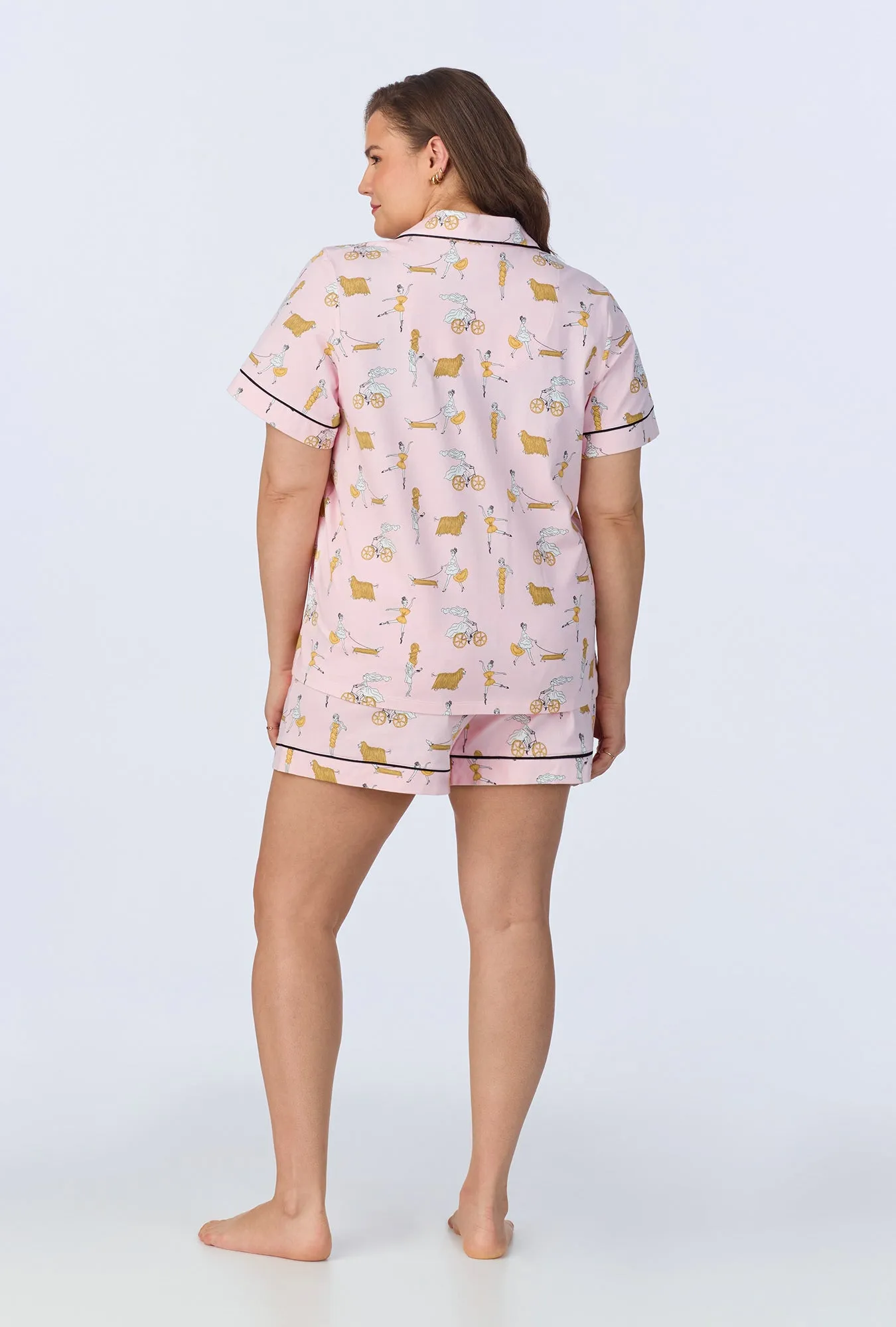 Say Yes To Pasta Short Sleeve Classic Shorty Stretch Jersey PJ Set sold by BedHead product image thumbnail 4