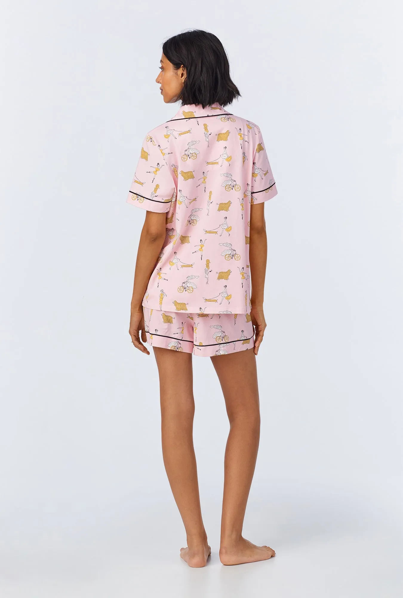 Say Yes To Pasta Short Sleeve Classic Shorty Stretch Jersey PJ Set sold by BedHead product image thumbnail 3