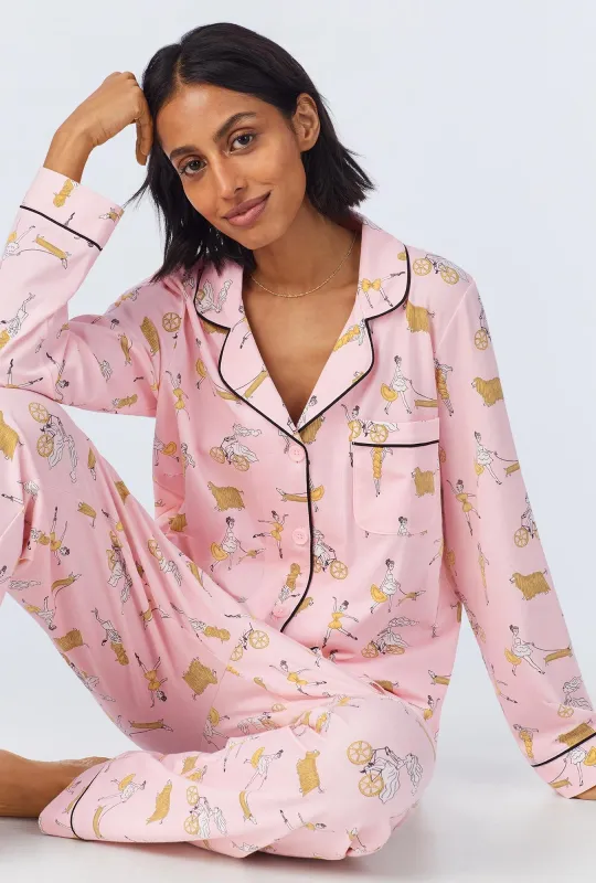 Say Yes To Pasta Long Sleeve Classic Stretch Jersey PJ Set sold by BedHead
