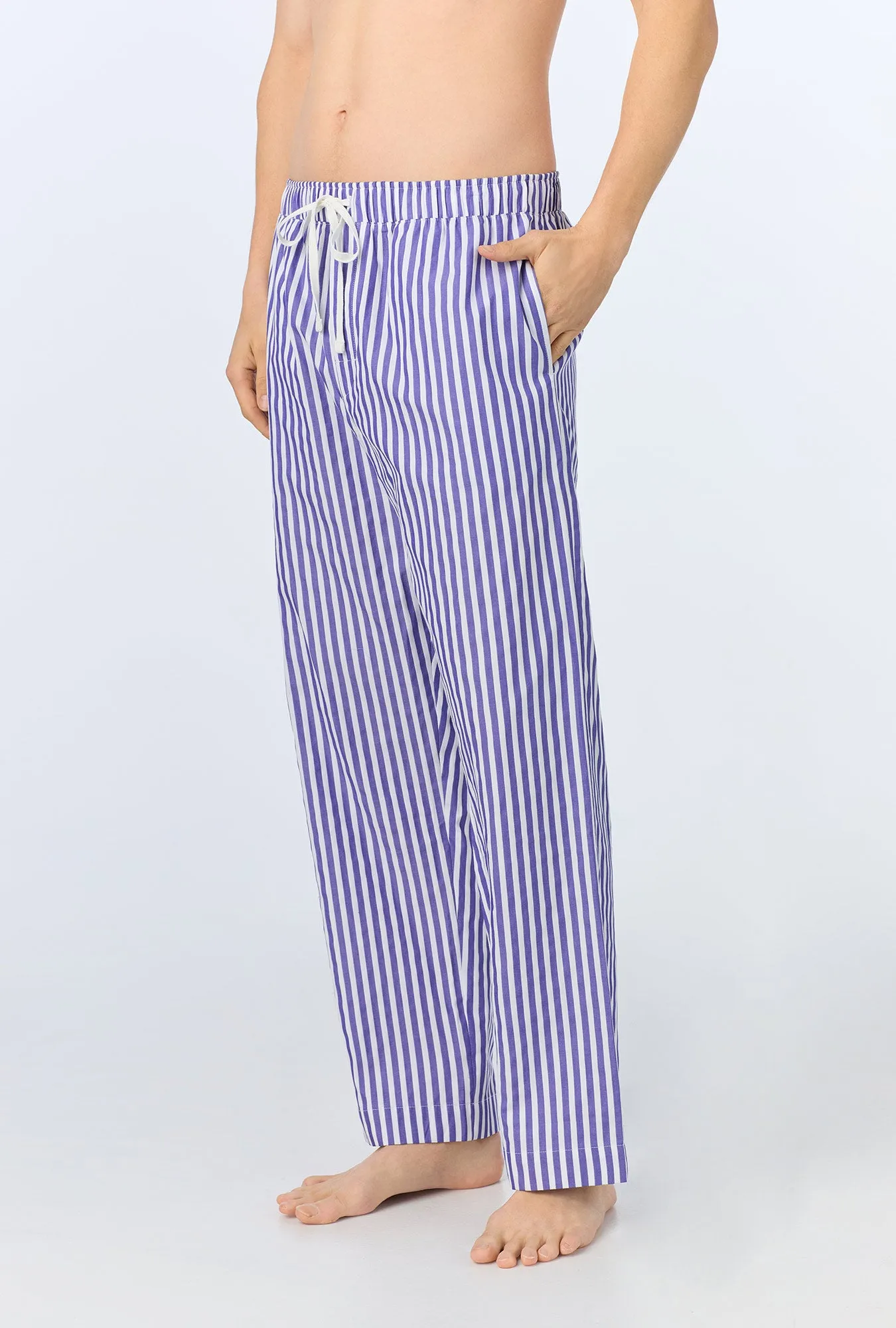 Navy 3D Stripe Men's Woven Cotton Sateen PJ Pant sold by BedHead product image thumbnail 2