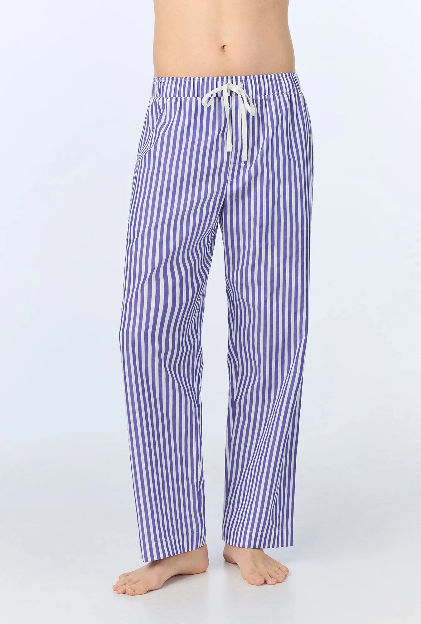 Navy 3D Stripe Men's Woven Cotton Sateen PJ Pant sold by BedHead