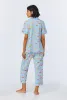 Marina Grande Short Sleeve Classic Stretch Jersey Cropped PJ Set sold by BedHead