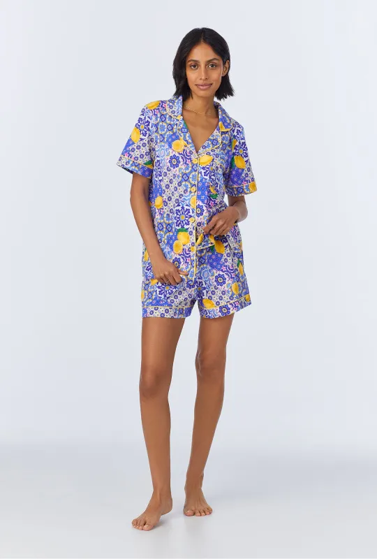 Majolica Short Sleeve Classic Shorty Stretch Jersey PJ Set sold by BedHead