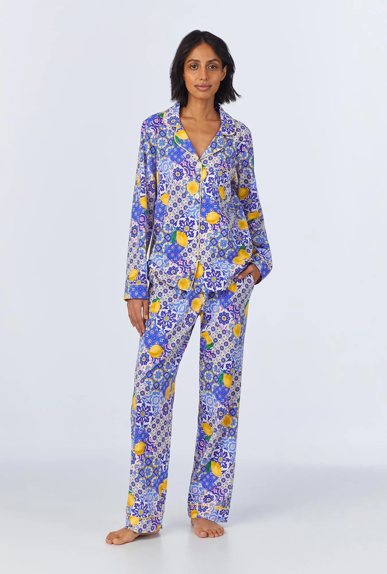 Majolica Long Sleeve Classic Stretch Jersey PJ Set sold by BedHead product image thumbnail 2