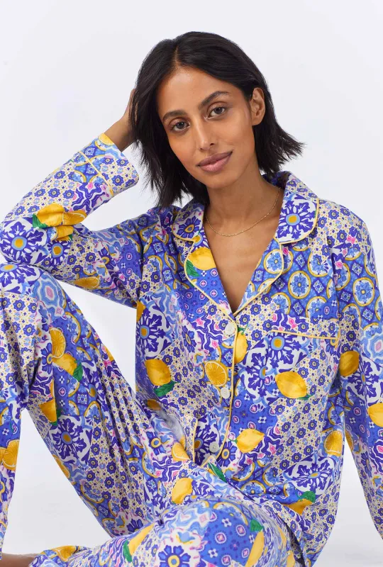 Majolica Long Sleeve Classic Stretch Jersey PJ Set sold by BedHead