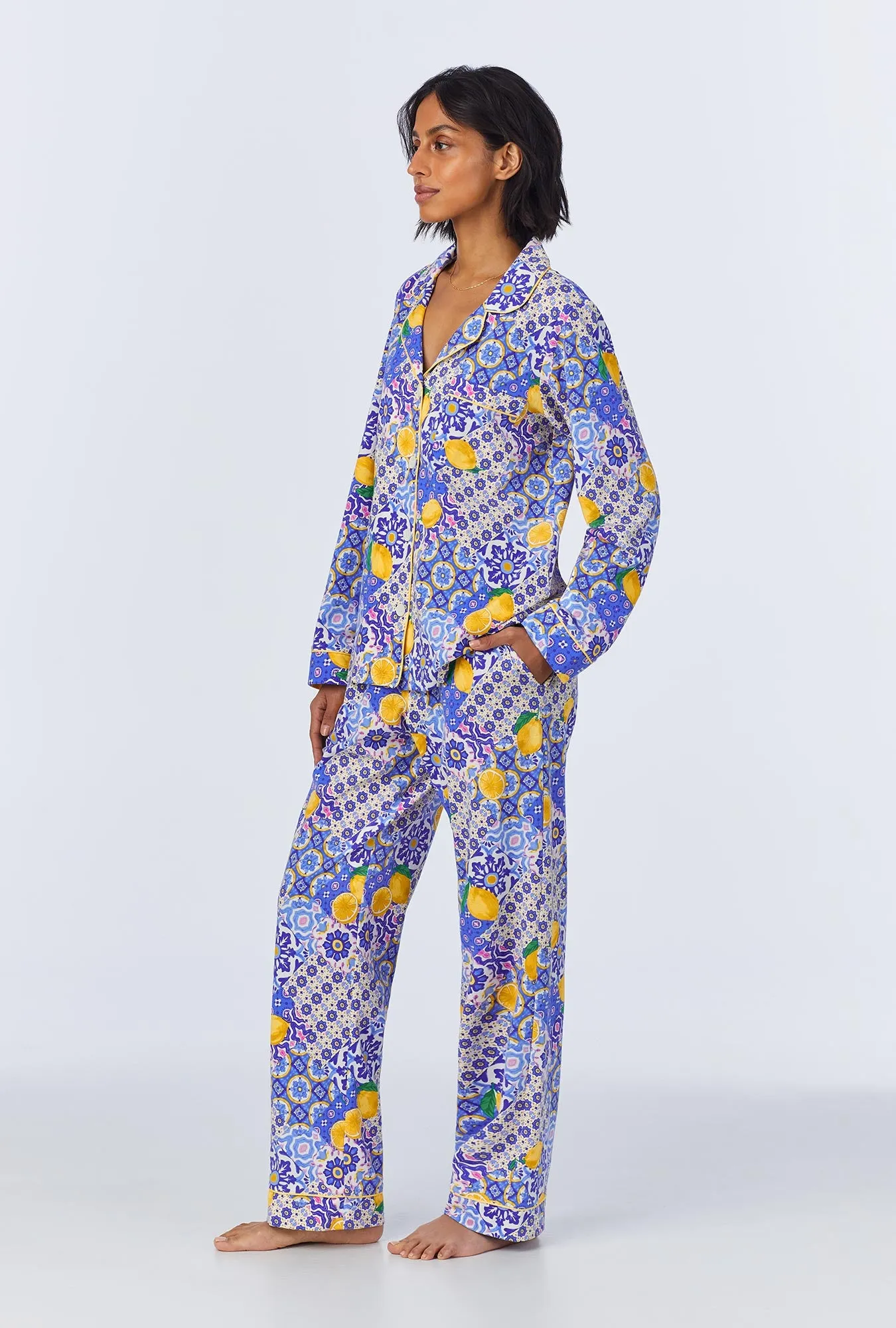 Majolica Long Sleeve Classic Stretch Jersey PJ Set sold by BedHead product image thumbnail 3