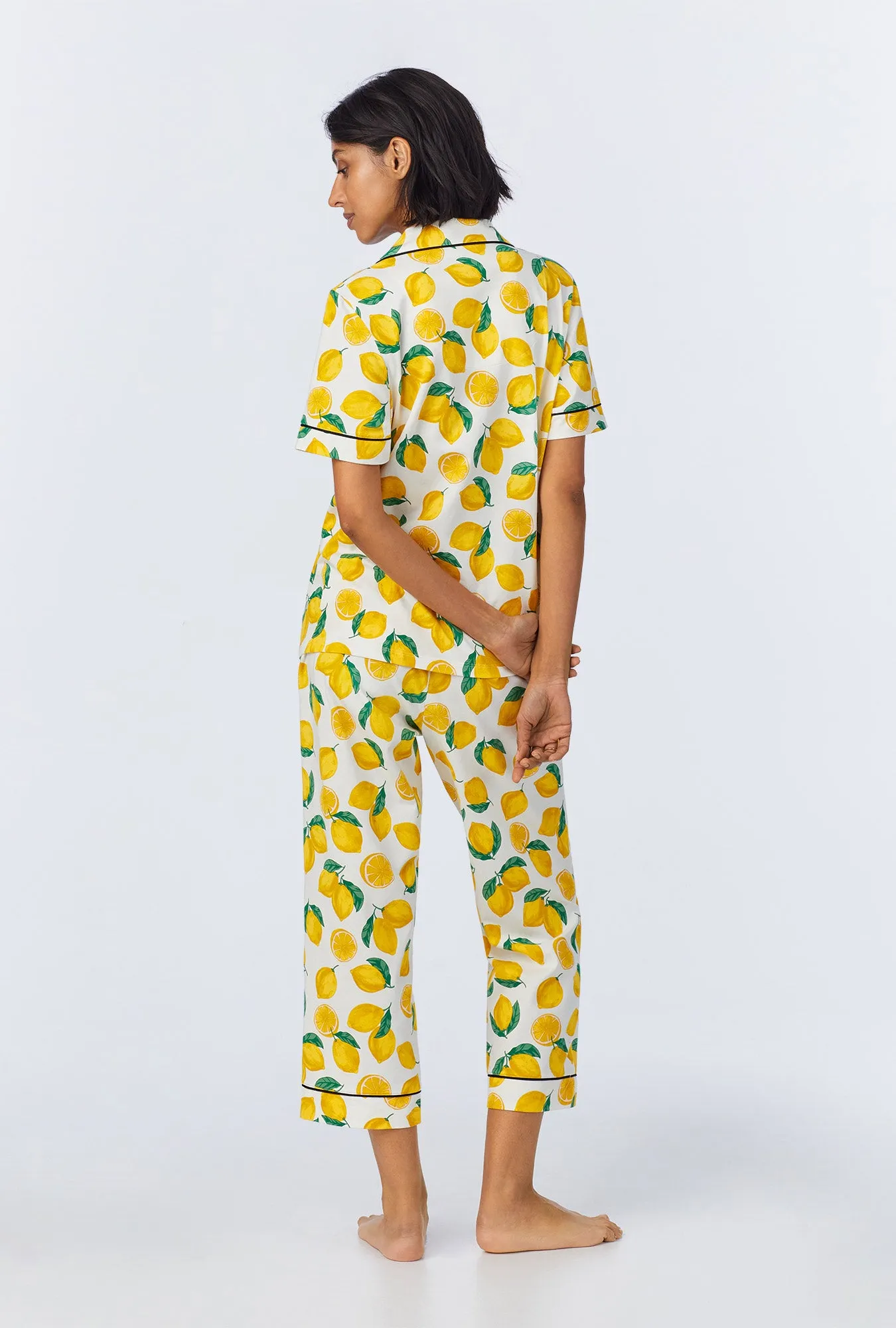 Main Squeeze Short Sleeve Classic Stretch Jersey Cropped PJ Set sold by BedHead product image thumbnail 3