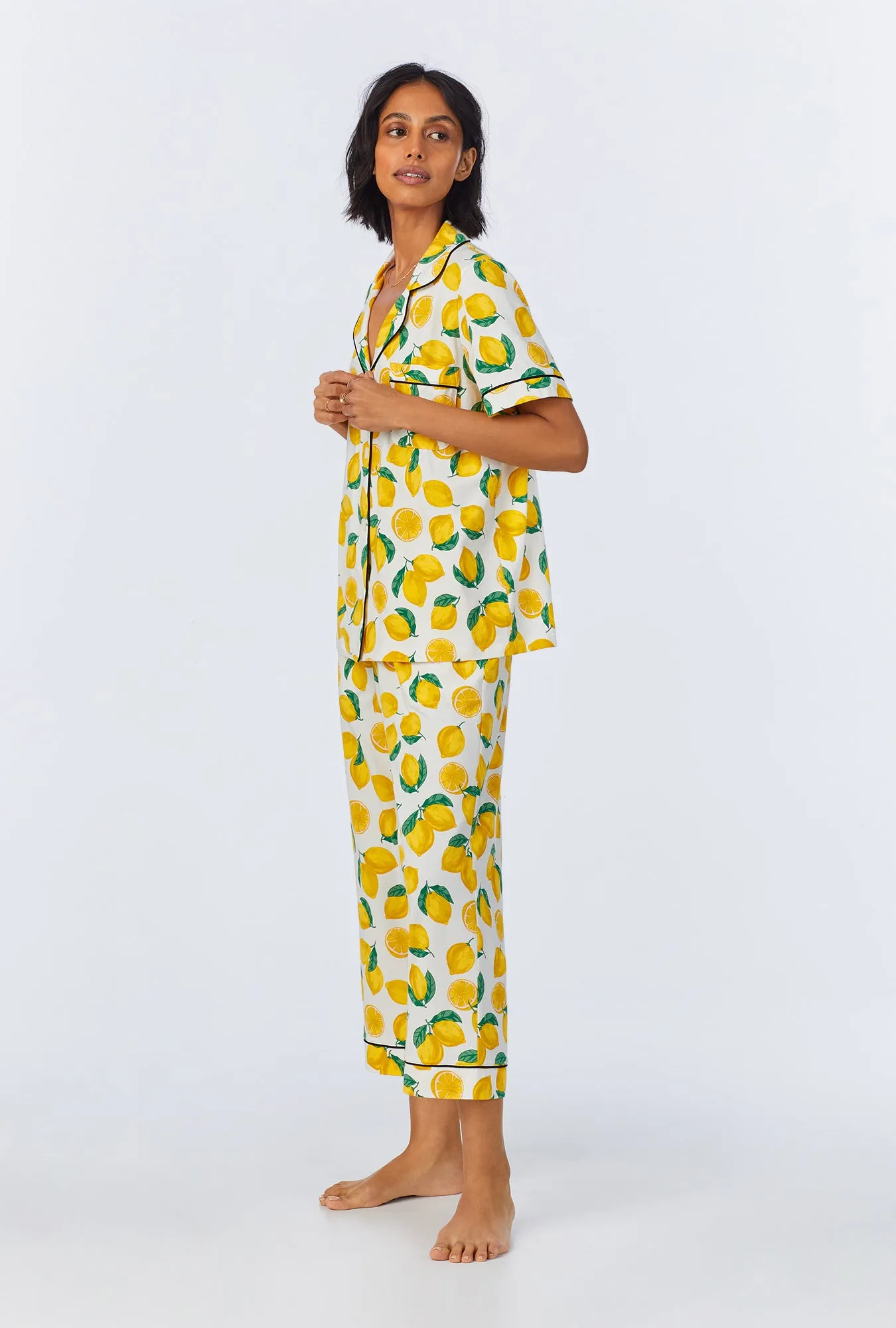 Main Squeeze Short Sleeve Classic Stretch Jersey Cropped PJ Set sold by BedHead product image thumbnail 2