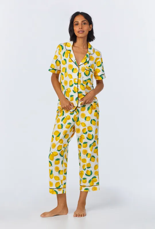 Main Squeeze Short Sleeve Classic Stretch Jersey Cropped PJ Set sold by BedHead