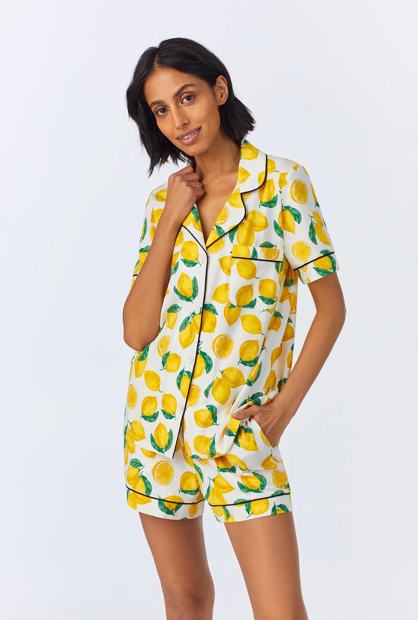 Main Squeeze Short Sleeve Classic Shorty Stretch Jersey PJ Set sold by BedHead product image thumbnail 4