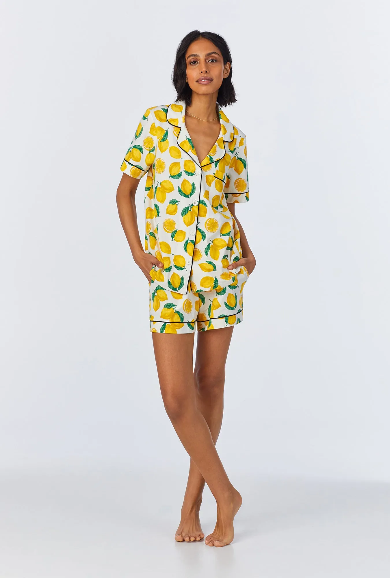 Main Squeeze Short Sleeve Classic Shorty Stretch Jersey PJ Set sold by BedHead