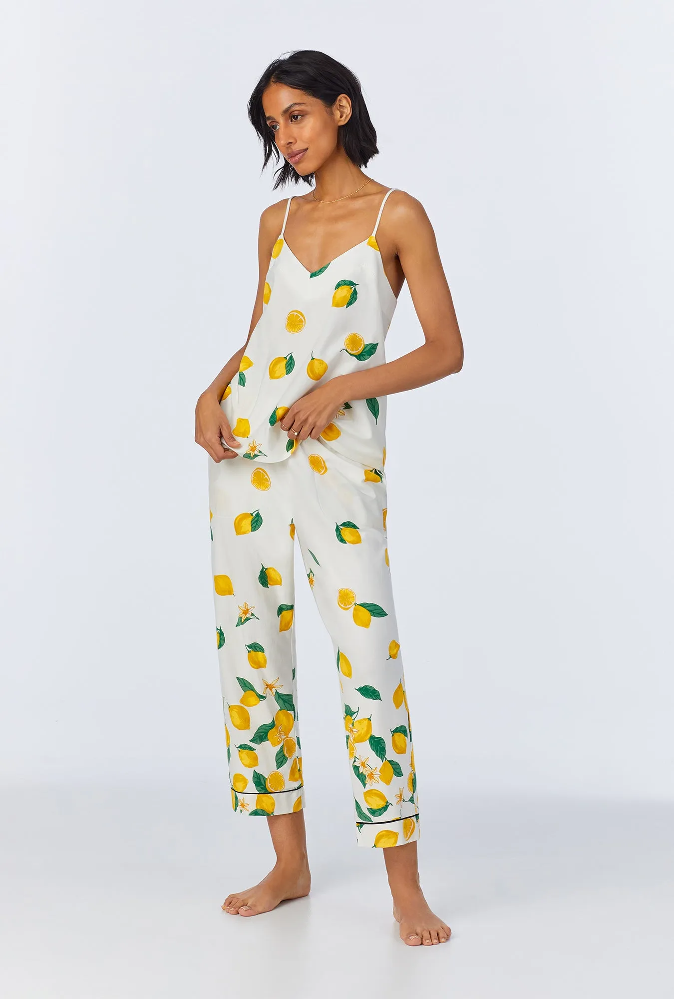 Main Squeeze Border Cami Stretch Jersey Cropped PJ Set sold by BedHead product image thumbnail 2