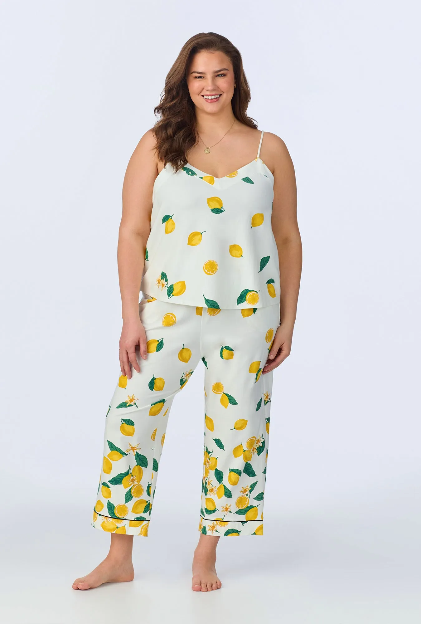 Main Squeeze Border Cami Stretch Jersey Cropped PJ Set sold by BedHead product image thumbnail 5
