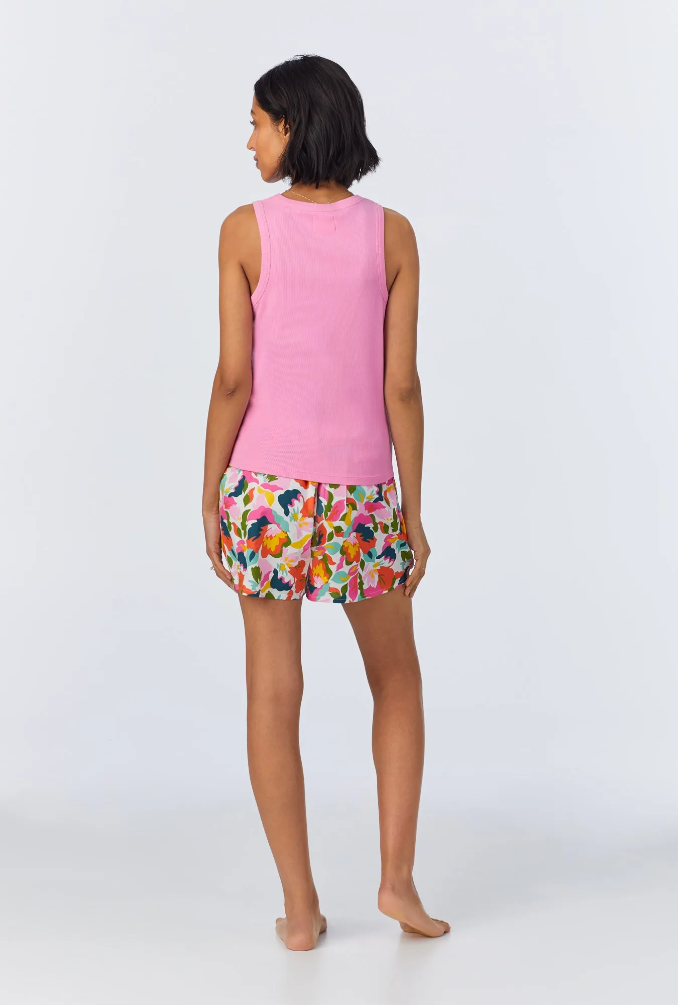 Lucia Knit Tank Woven Cotton Poplin Boxer PJ Set sold by BedHead product image thumbnail 3