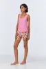 Lucia Knit Tank Woven Cotton Poplin Boxer PJ Set sold by BedHead