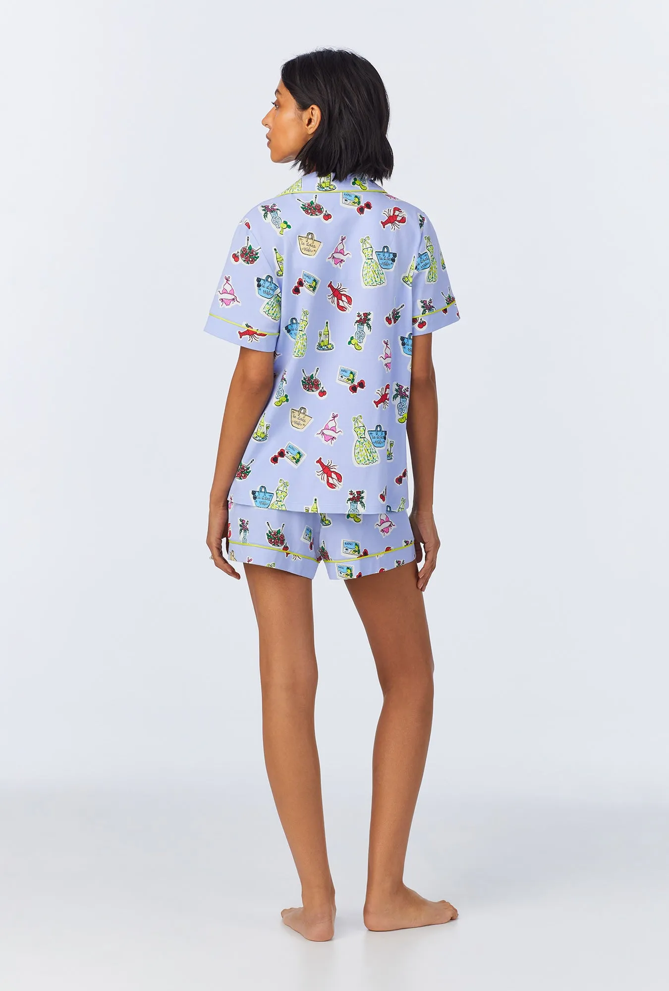 Island Life Short Sleeve Classic Shorty Stretch Jersey PJ Set sold by BedHead product image thumbnail 4