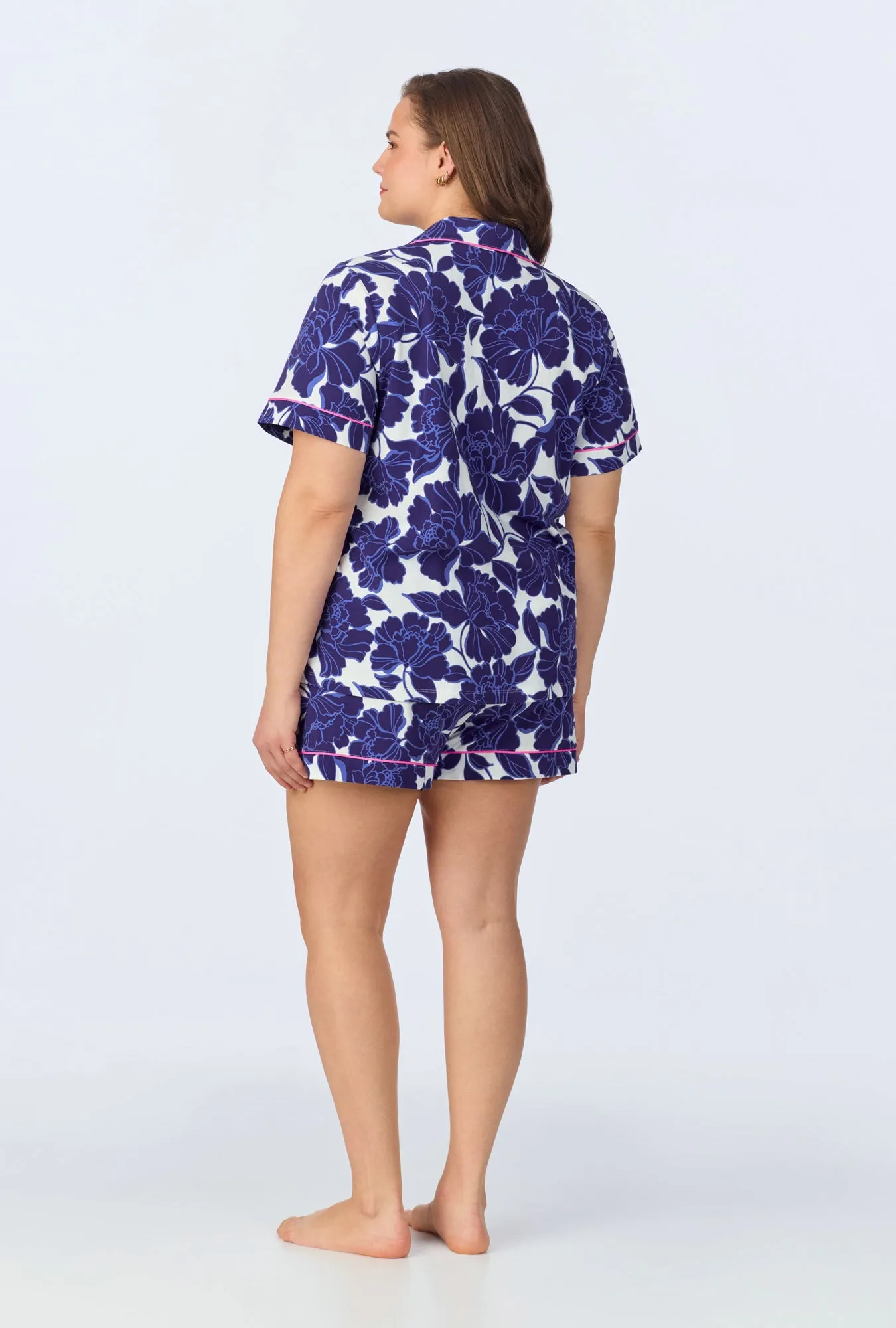 Isabella Flora Short Sleeve Classic Shorty Stretch Jersey PJ Set sold by BedHead product image thumbnail 5