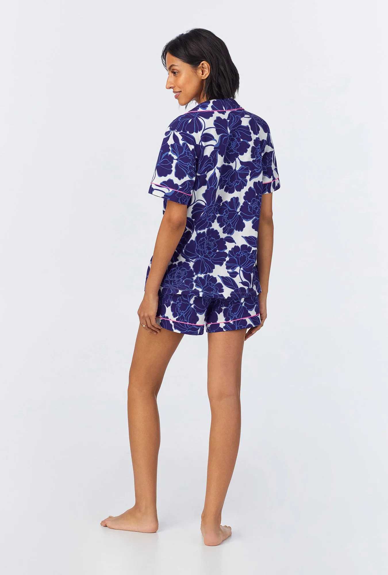 Isabella Flora Short Sleeve Classic Shorty Stretch Jersey PJ Set sold by BedHead product image thumbnail 3