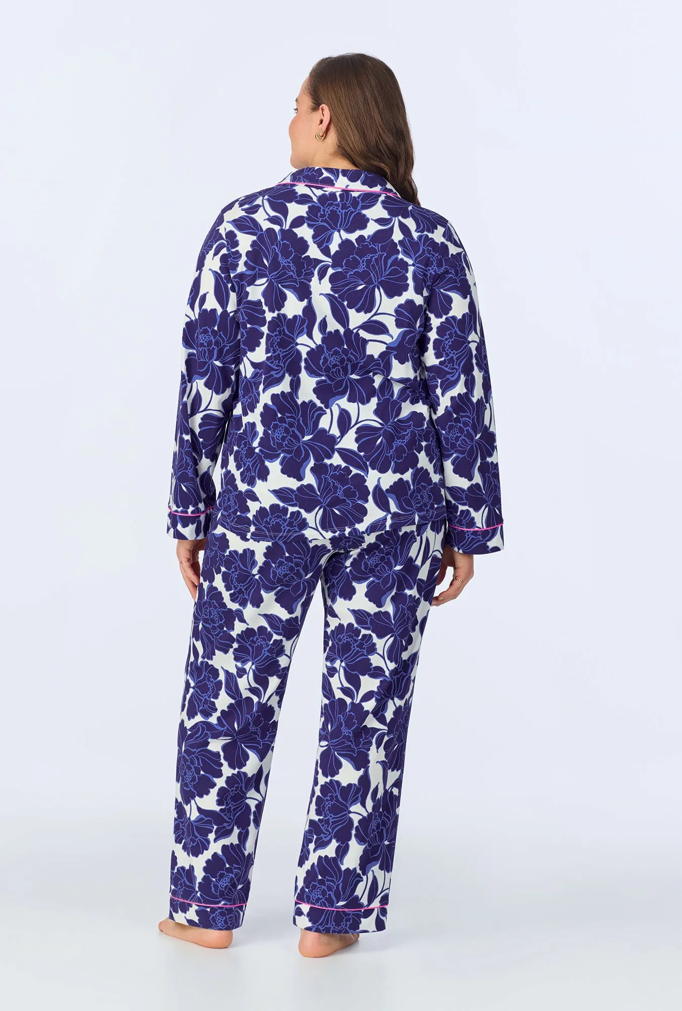 Isabella Flora Long Sleeve Classic Stretch Jersey PJ Set sold by BedHead product image thumbnail 4