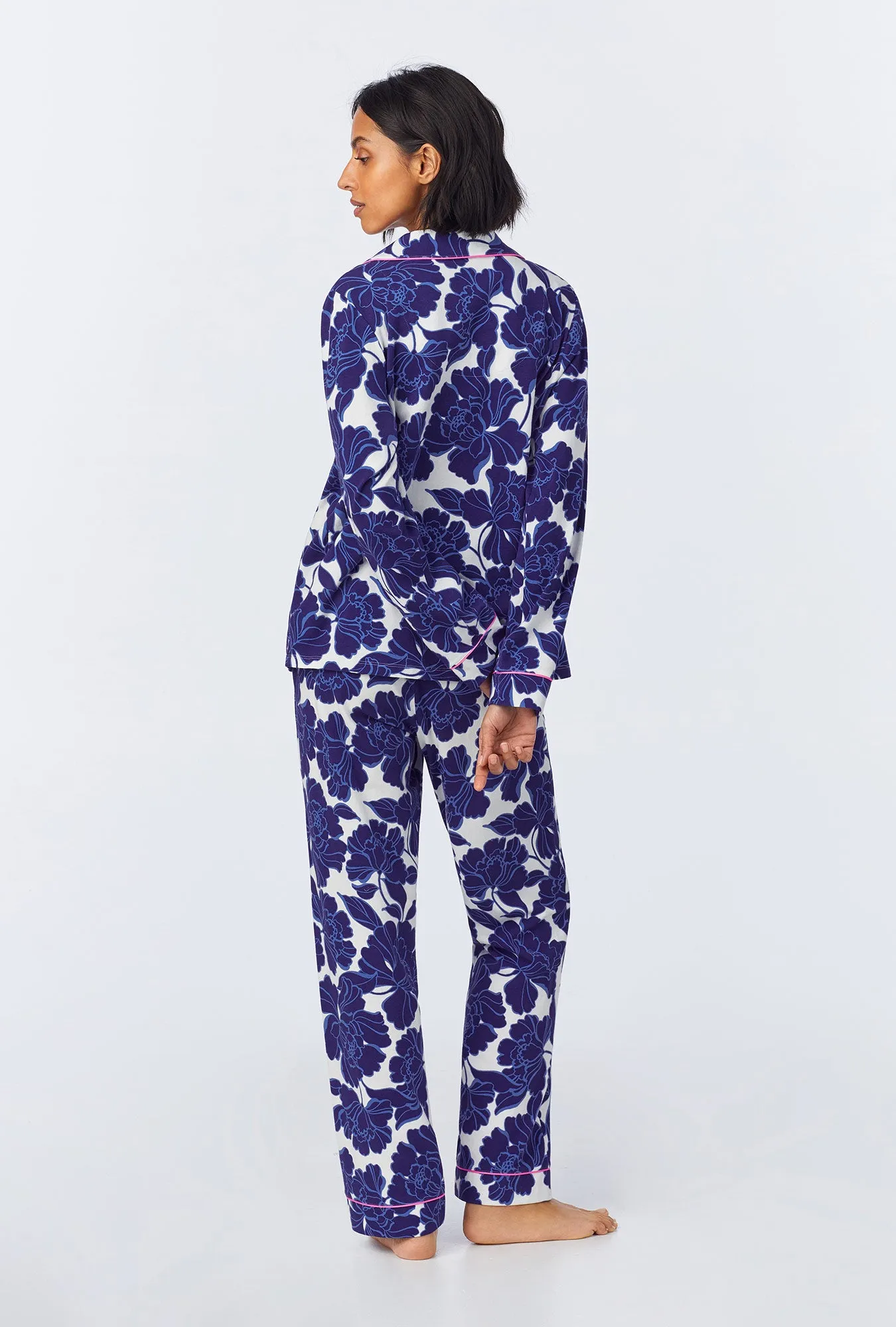 Isabella Flora Long Sleeve Classic Stretch Jersey PJ Set sold by BedHead product image thumbnail 3