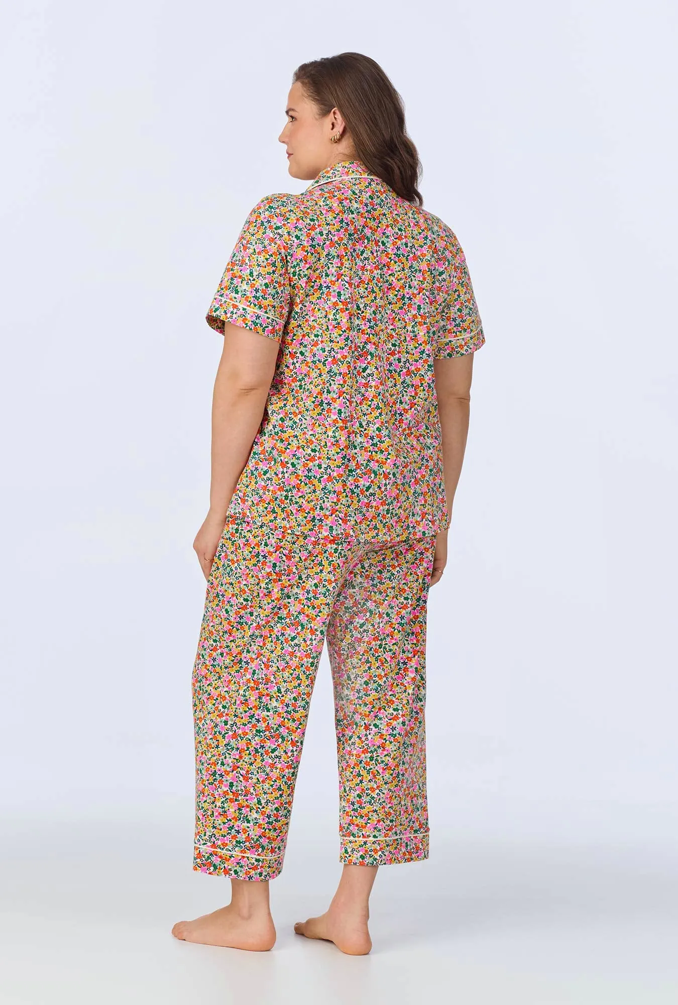 Fresh Picks Short Sleeve Classic Stretch Jersey Cropped PJ Set sold by BedHead product image thumbnail 4