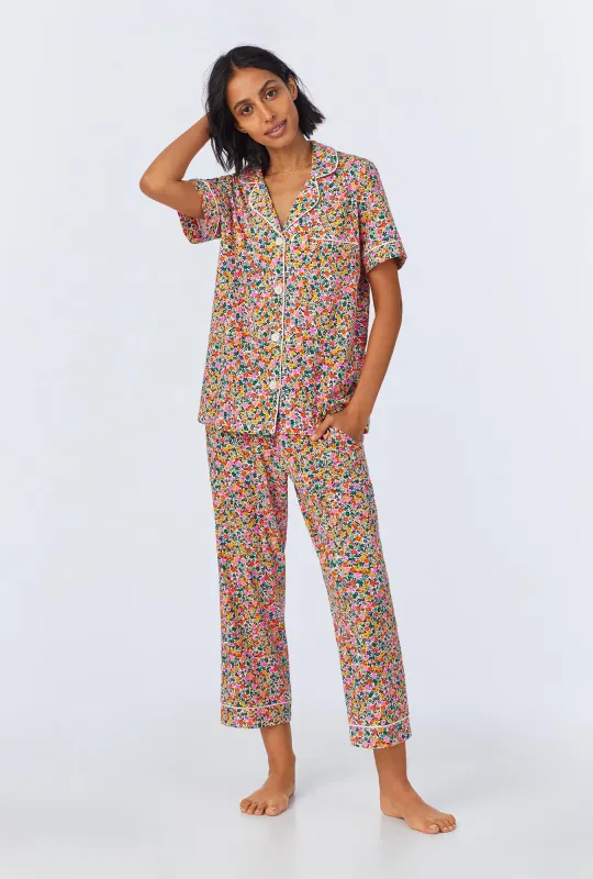 Fresh Picks Short Sleeve Classic Stretch Jersey Cropped PJ Set sold by BedHead