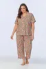 Fresh Picks Short Sleeve Classic Stretch Jersey Cropped PJ Set sold by BedHead