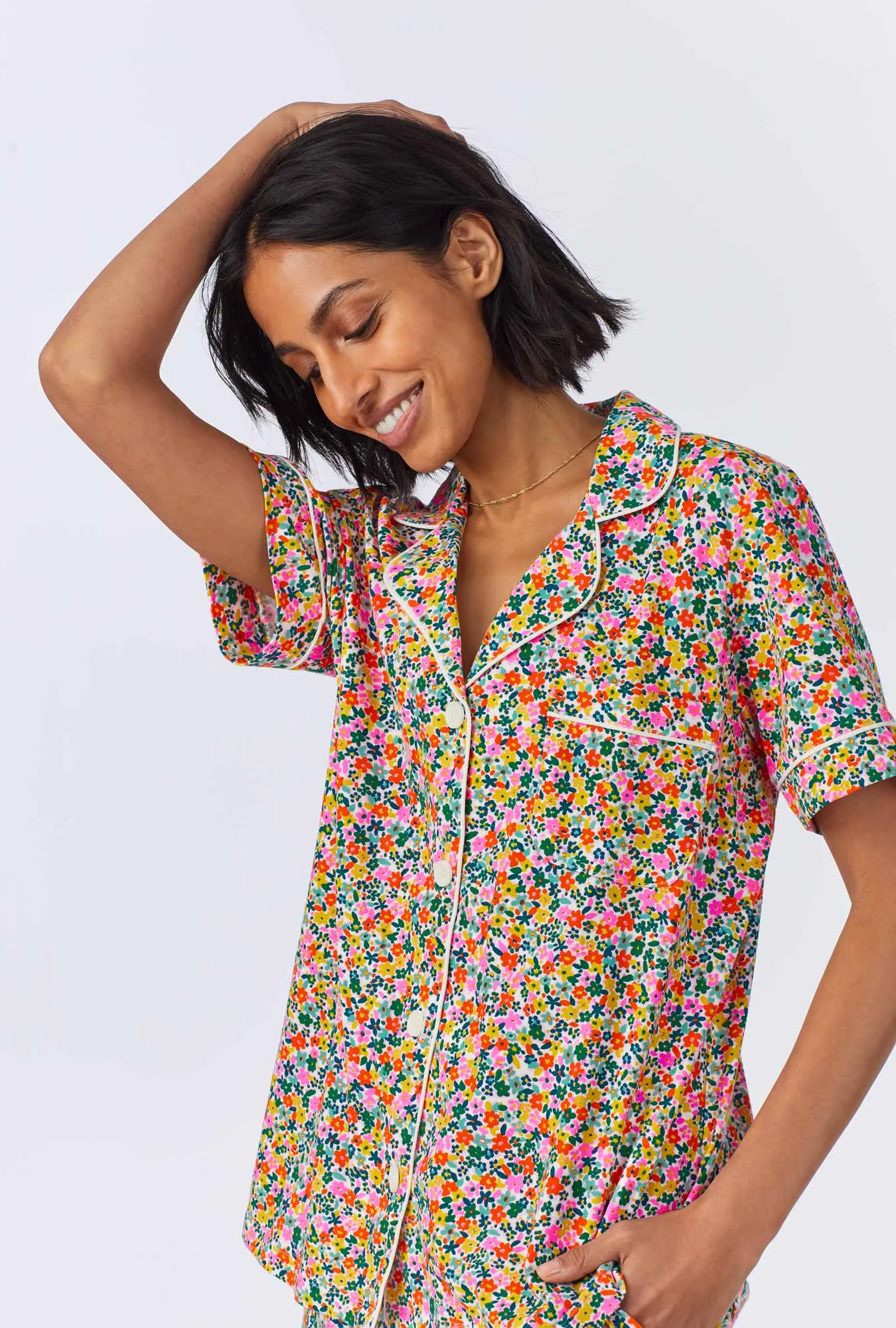 Fresh Picks Short Sleeve Classic Shorty Stretch Jersey PJ Set sold by BedHead