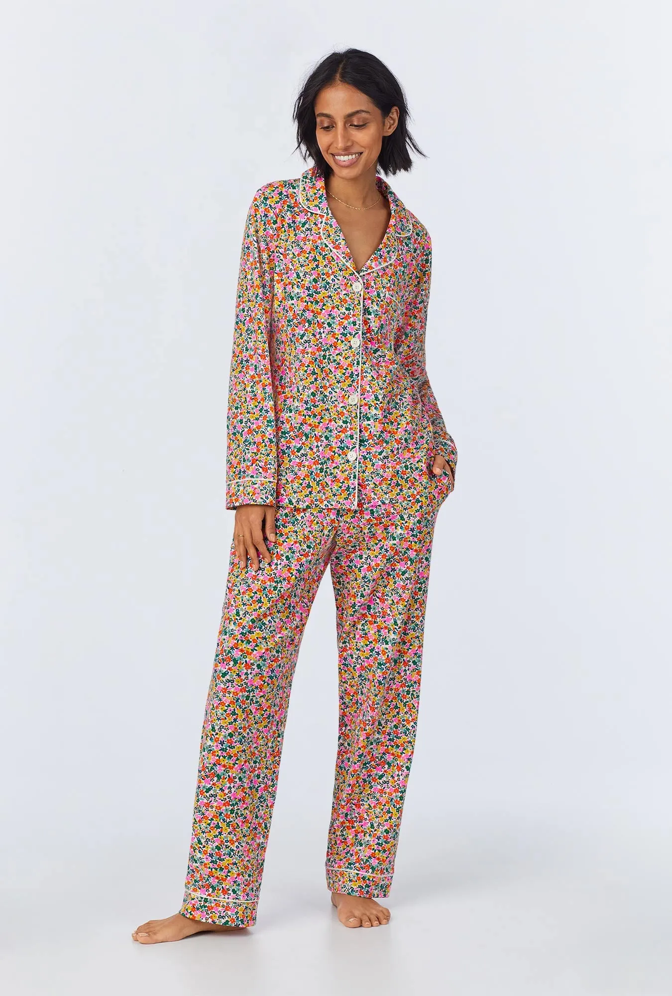 Fresh Picks Long Sleeve Classic Stretch Jersey PJ Set sold by BedHead