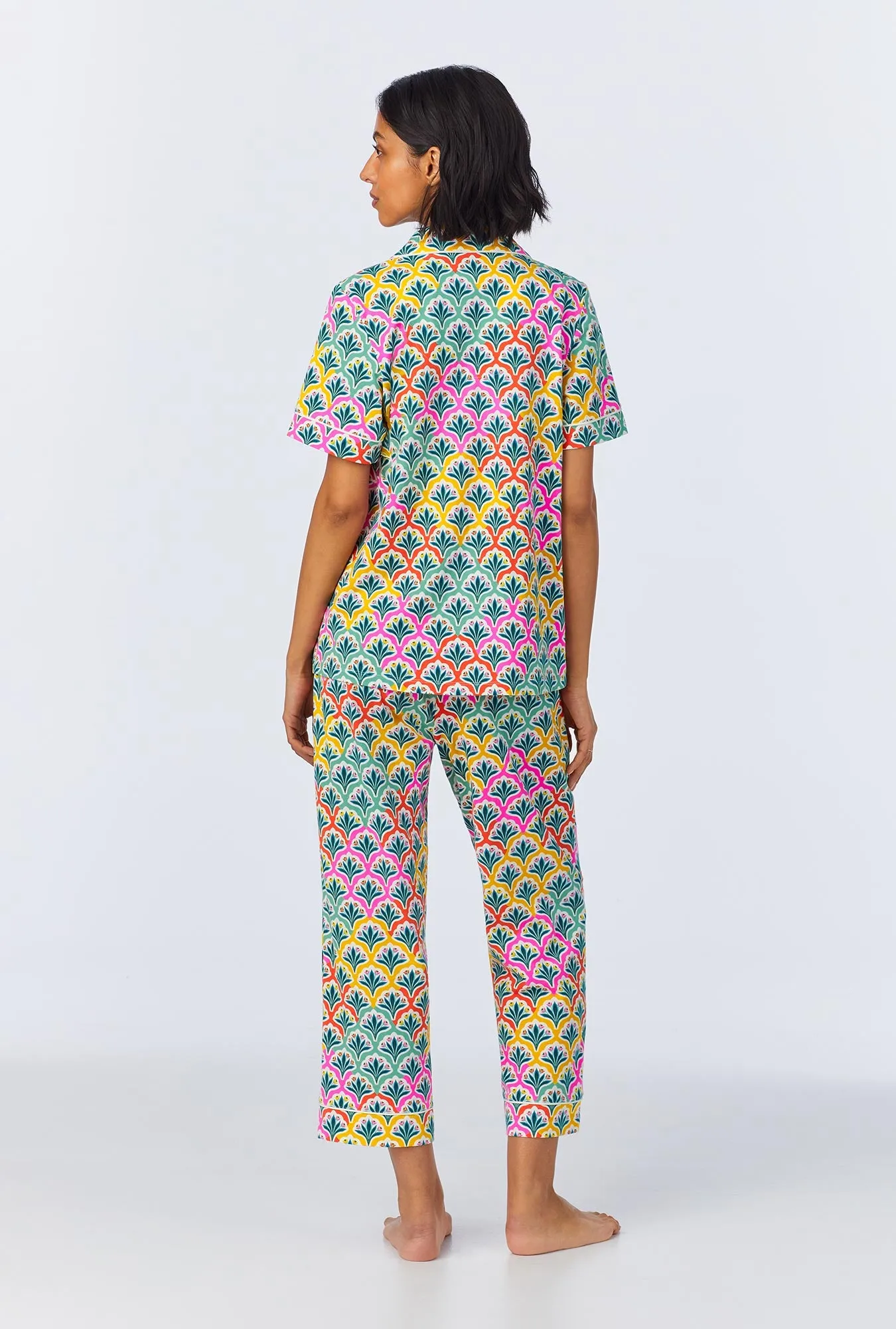 Camilla Short Sleeve Classic Stretch Jersey Cropped PJ Set sold by BedHead product image thumbnail 4