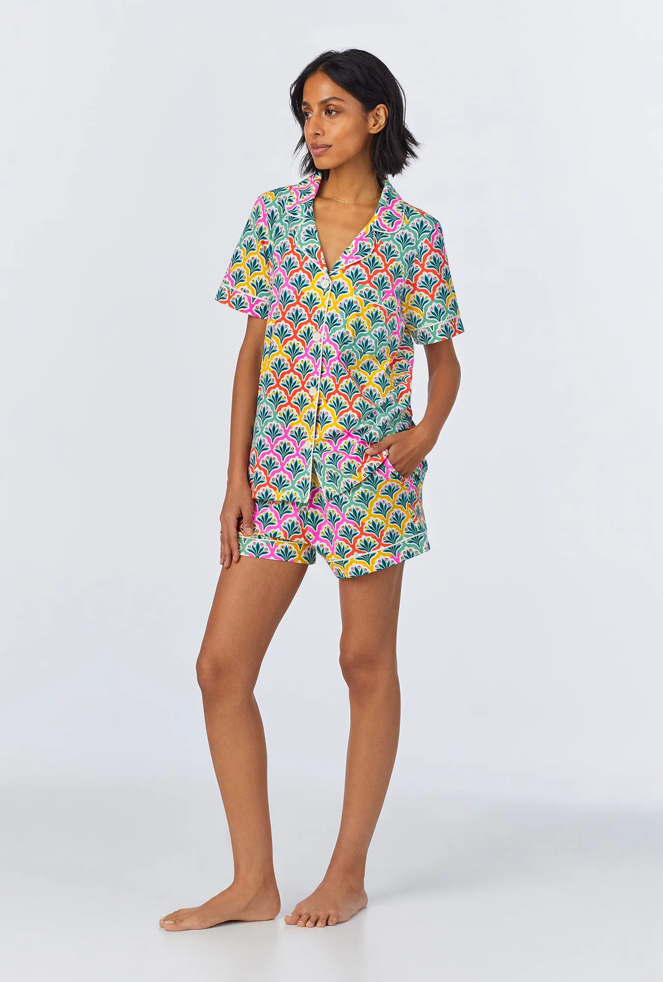 Camilla Short Sleeve Classic Shorty Stretch Jersey PJ Set sold by BedHead product image thumbnail 2