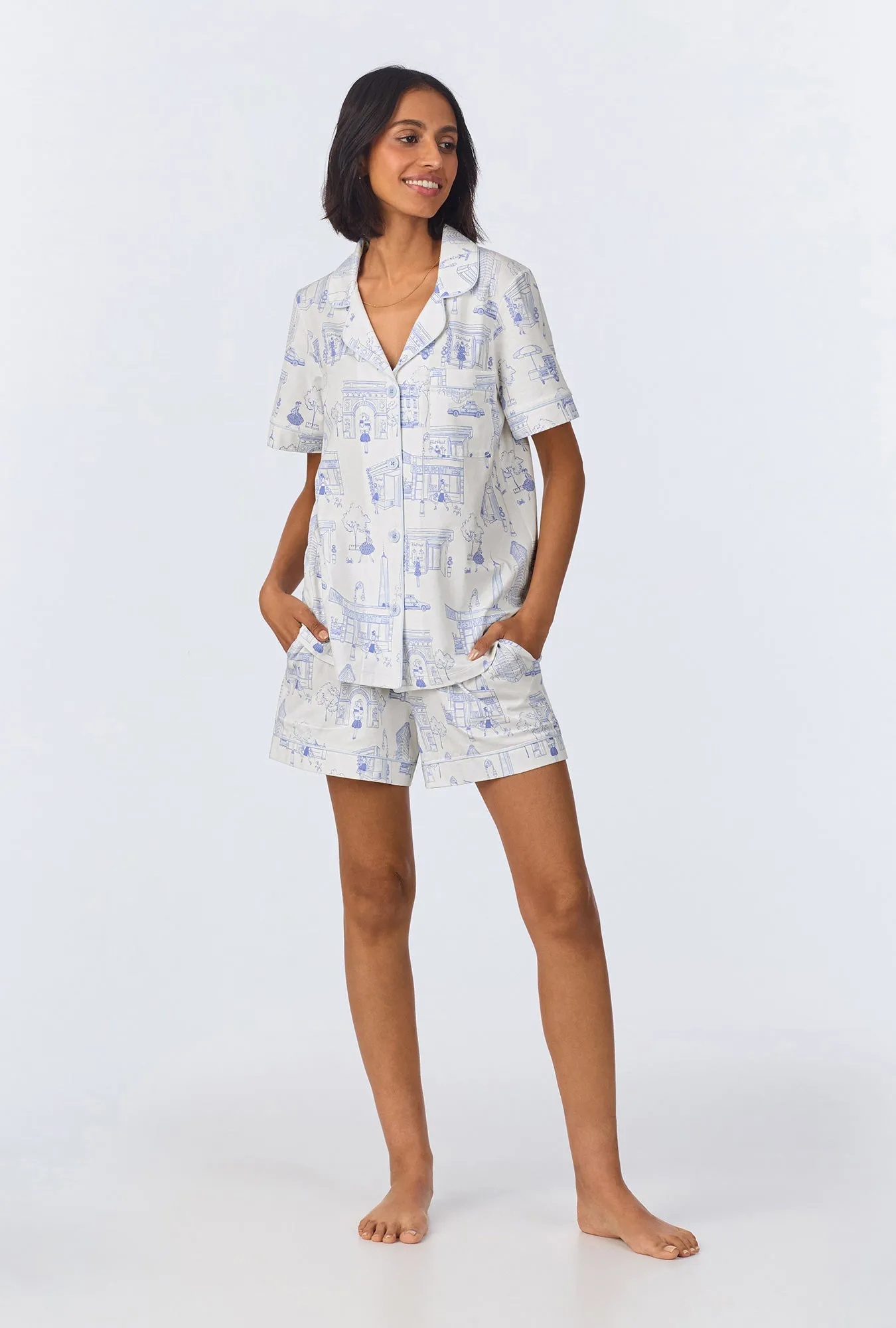 Bedhead On Bleecker Short Sleeve Classic Shorty Stretch Jersey PJ Set sold by BedHead