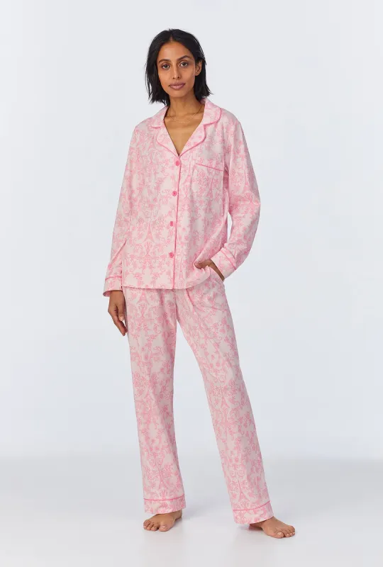 Parisian Toile Long Sleeve Classic Stretch Jersey PJ Set sold by BedHead