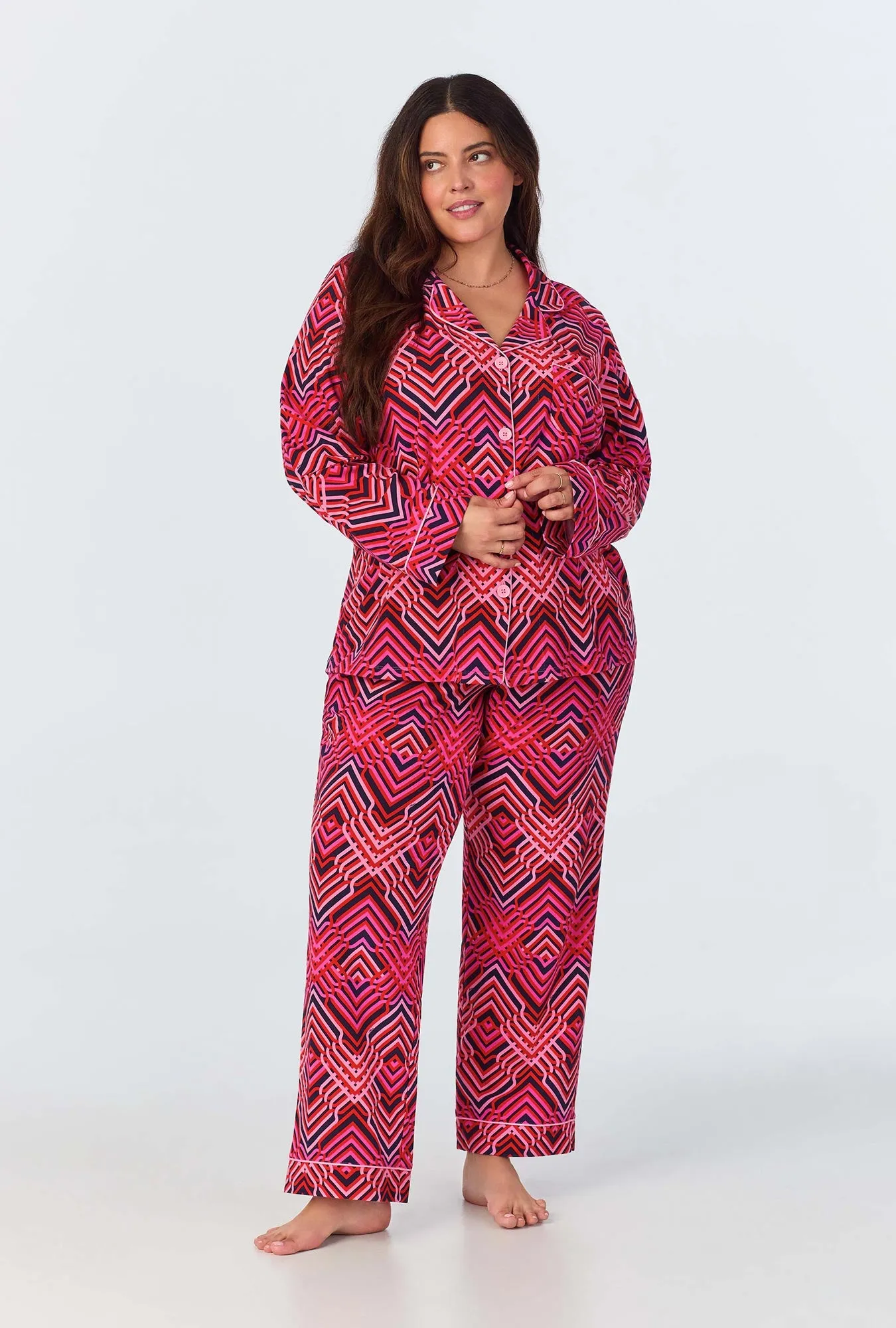 BedHead x Trina Turk Starburst Long Sleeve Classic Stretch Jersey PJ Set sold by BedHead product image thumbnail 5