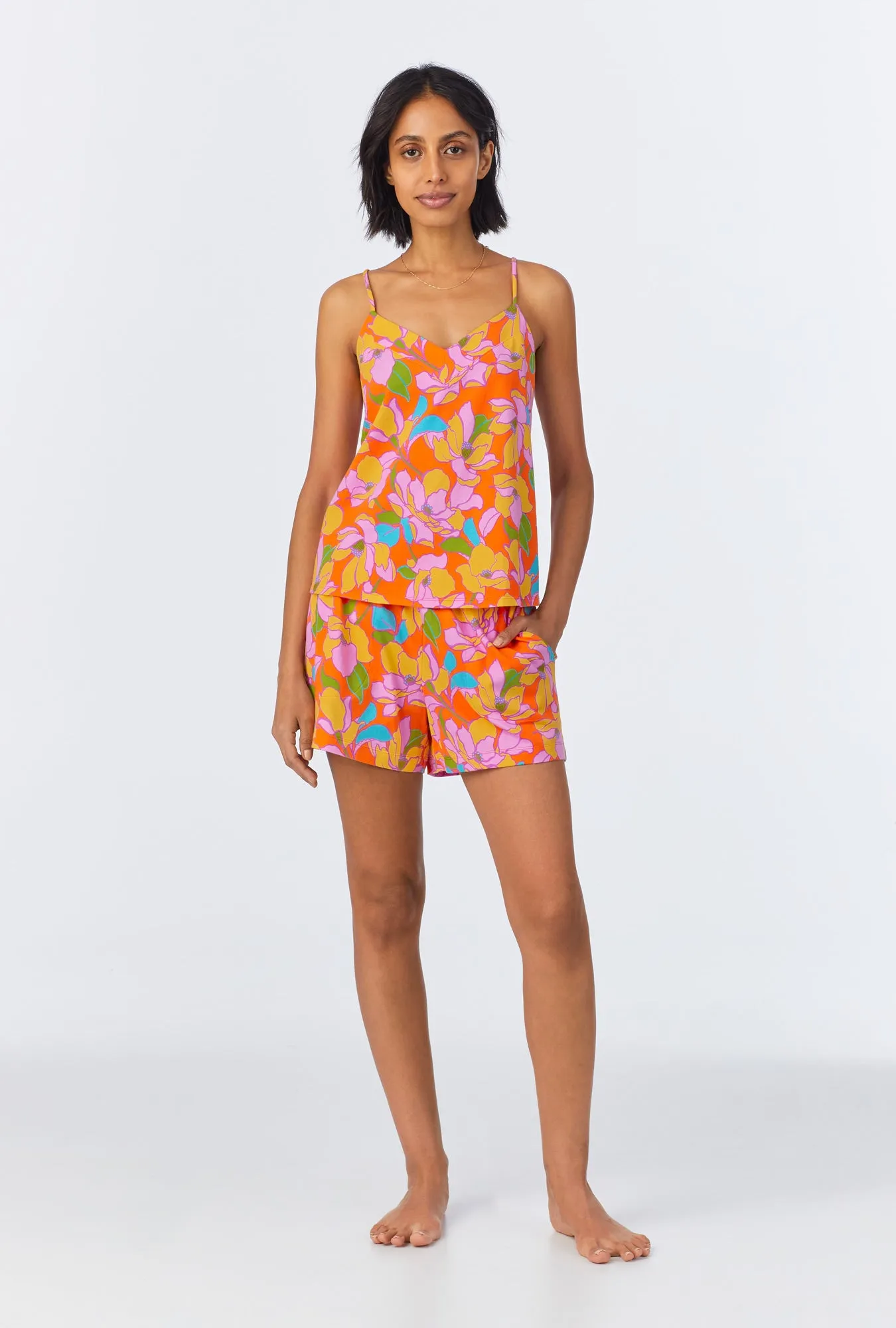 BedHead x Trina Turk Floral Cami Shorty Stretch Jersey PJ Set sold by BedHead
