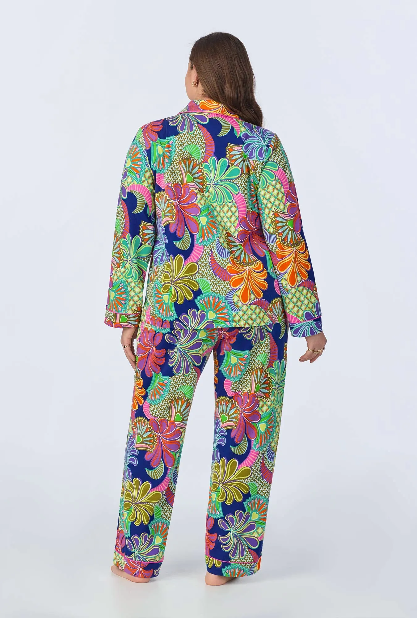 BedHead x Trina Turk Zanzibar Long Sleeve Classic Stretch Jersey PJ Set sold by BedHead product image thumbnail 5