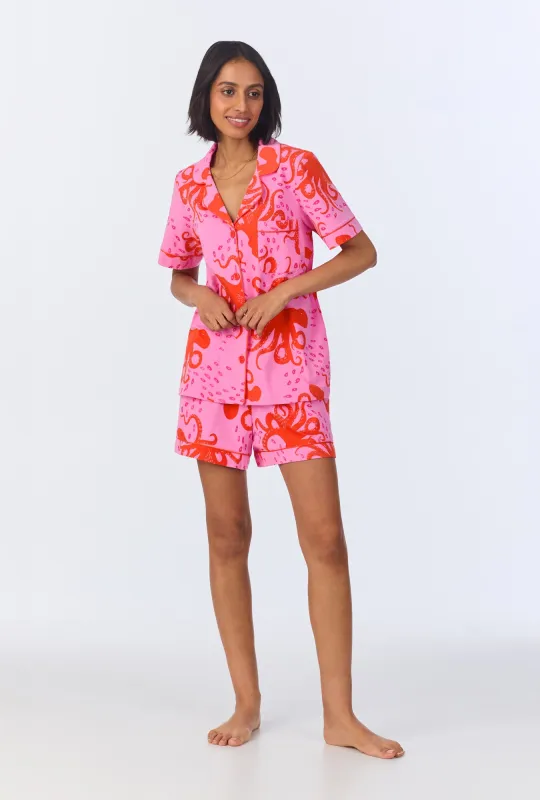 Sea Dreamers Short Sleeve Classic Shorty Stretch Jersey PJ Set sold by BedHead