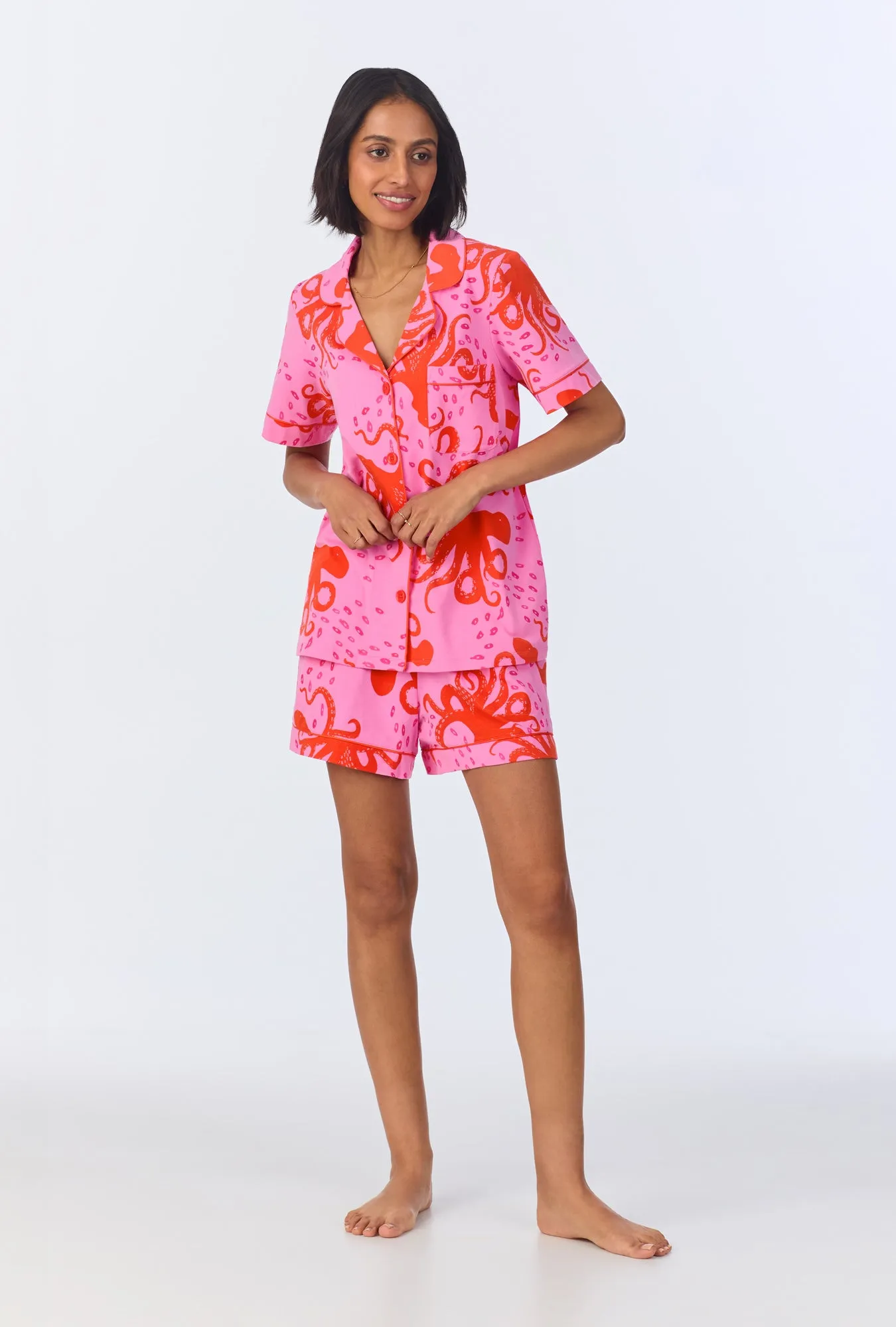 Sea Dreamers Short Sleeve Classic Shorty Stretch Jersey PJ Set sold by BedHead