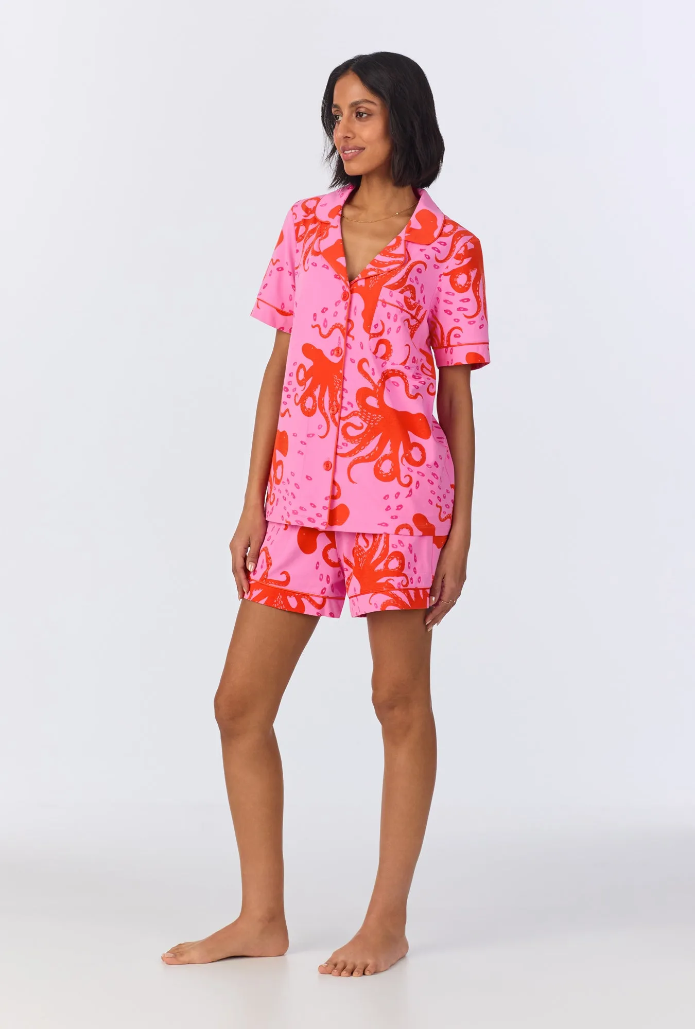 Sea Dreamers Short Sleeve Classic Shorty Stretch Jersey PJ Set sold by BedHead product image thumbnail 2