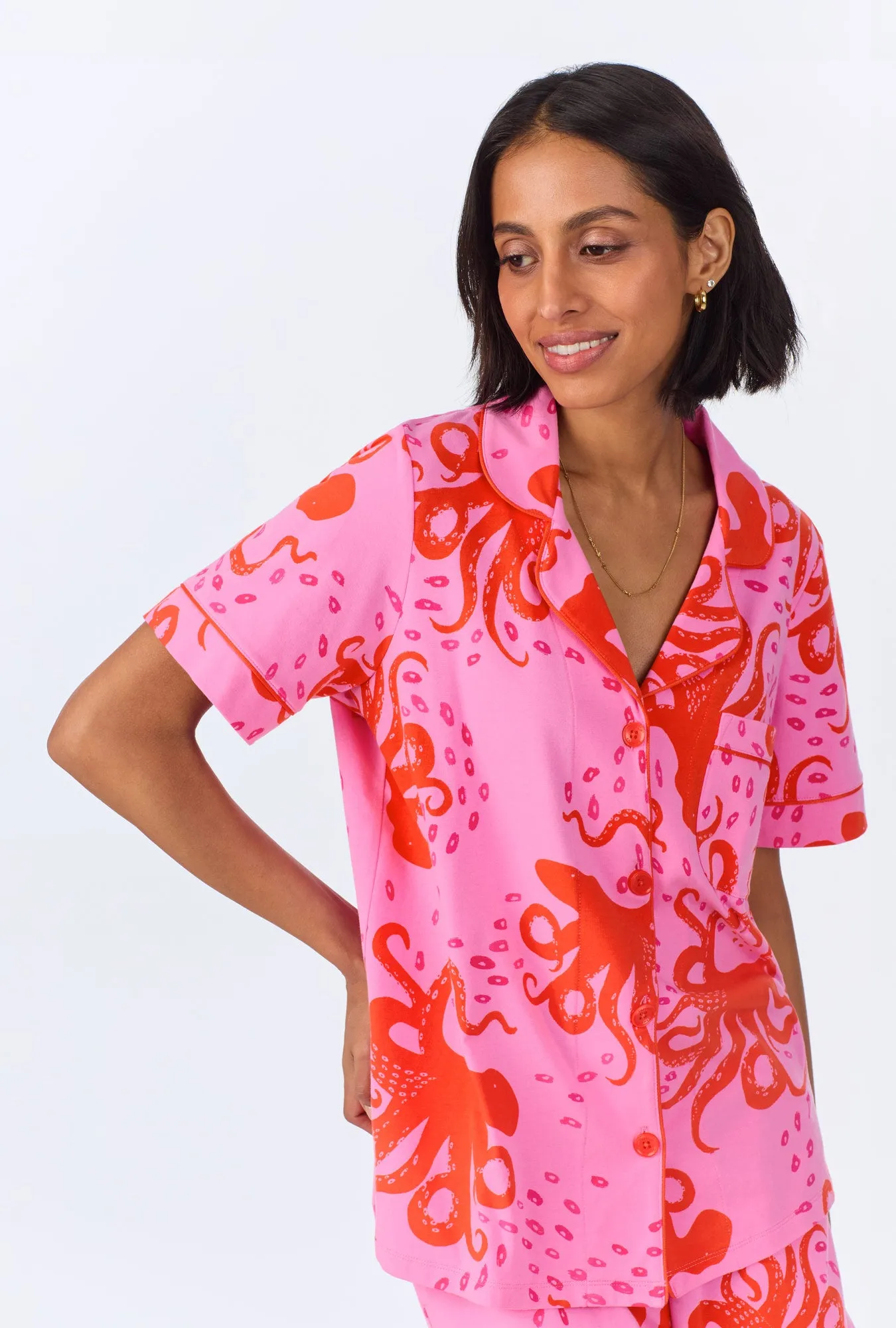 Sea Dreamers Short Sleeve Classic Shorty Stretch Jersey PJ Set sold by BedHead product image thumbnail 4