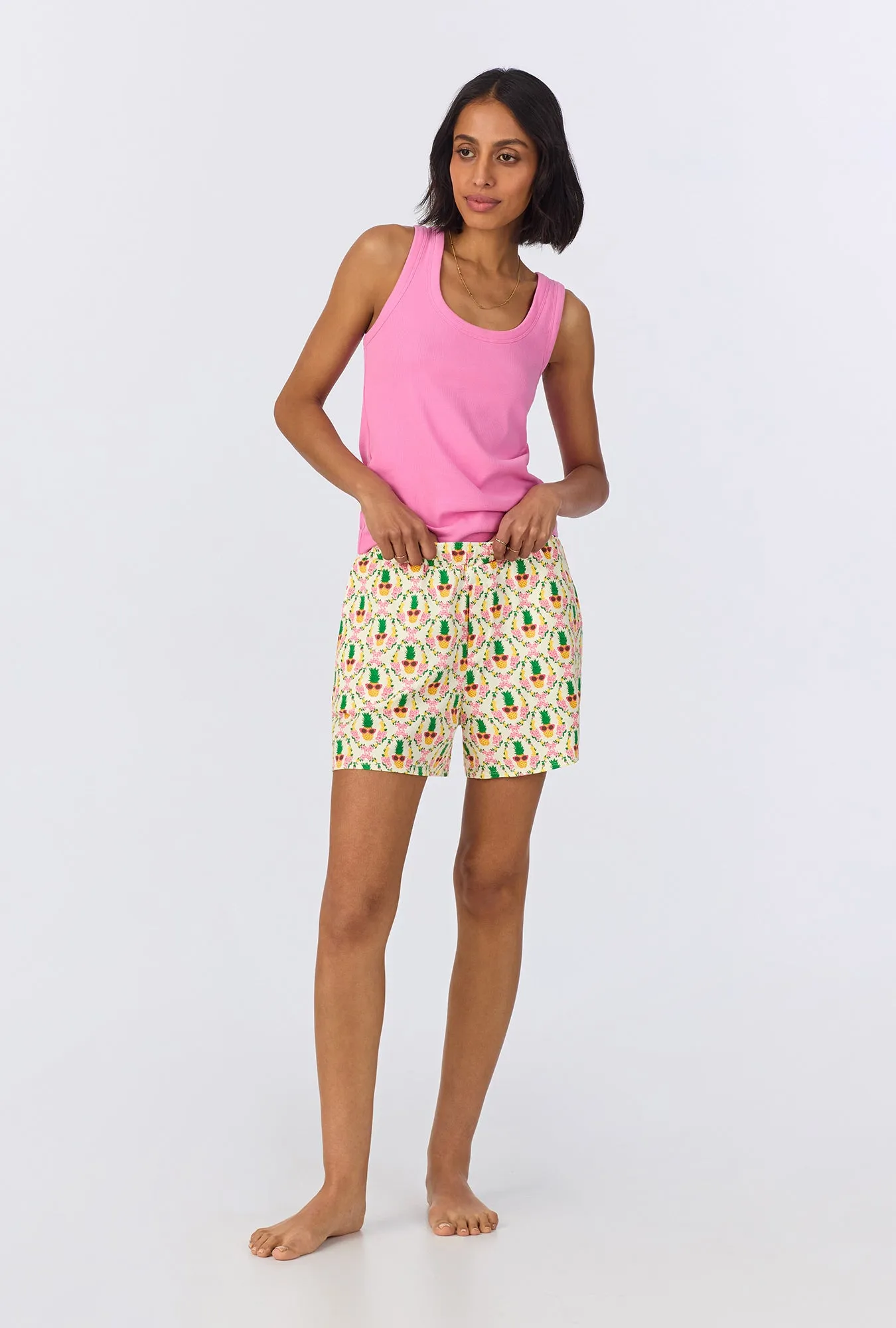 Pinacoolada Tank Stretch Jersey Boxer PJ Set sold by BedHead