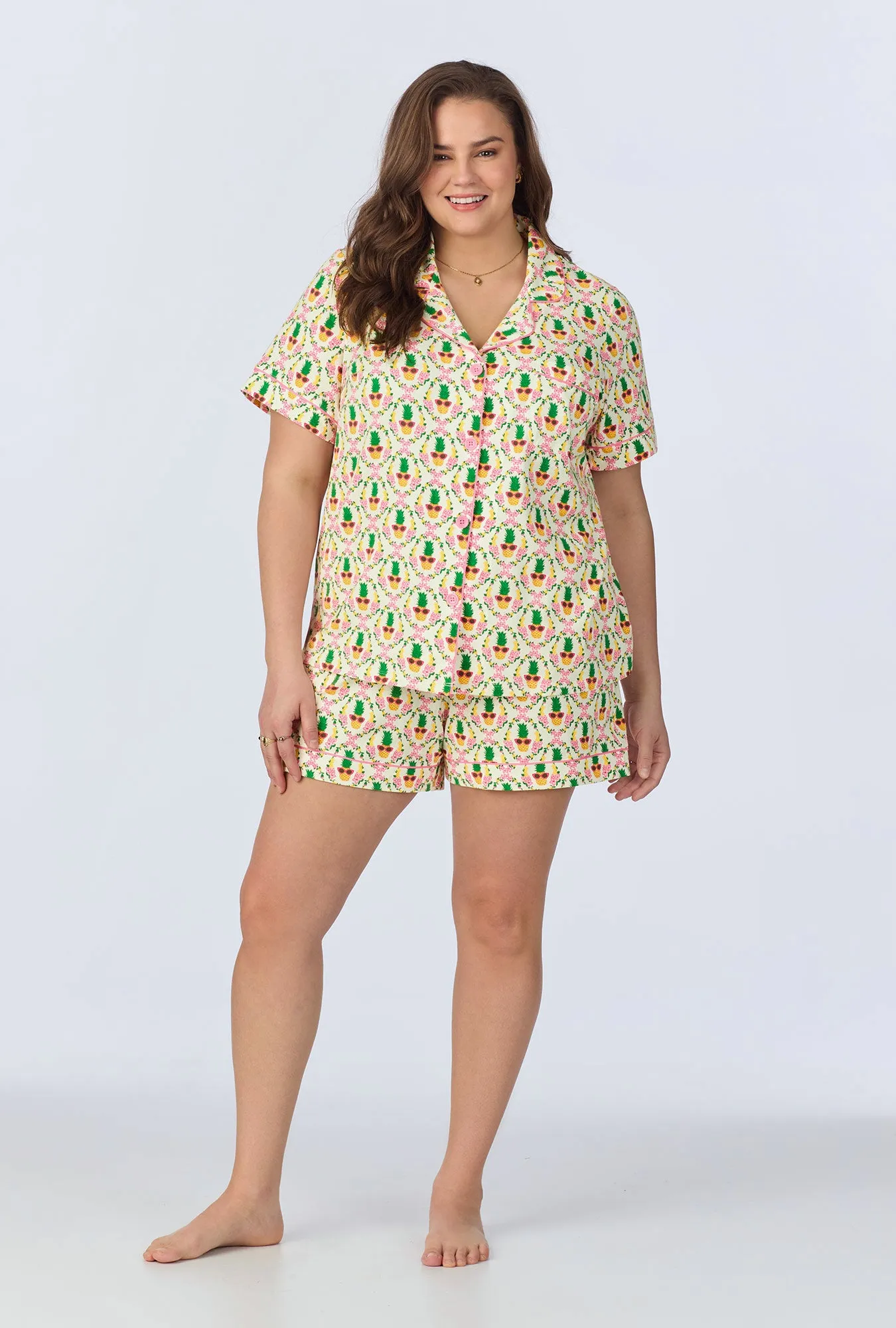 Pinacoolada Short Sleeve Classic Shorty Stretch Jersey PJ Set sold by BedHead product image thumbnail 5