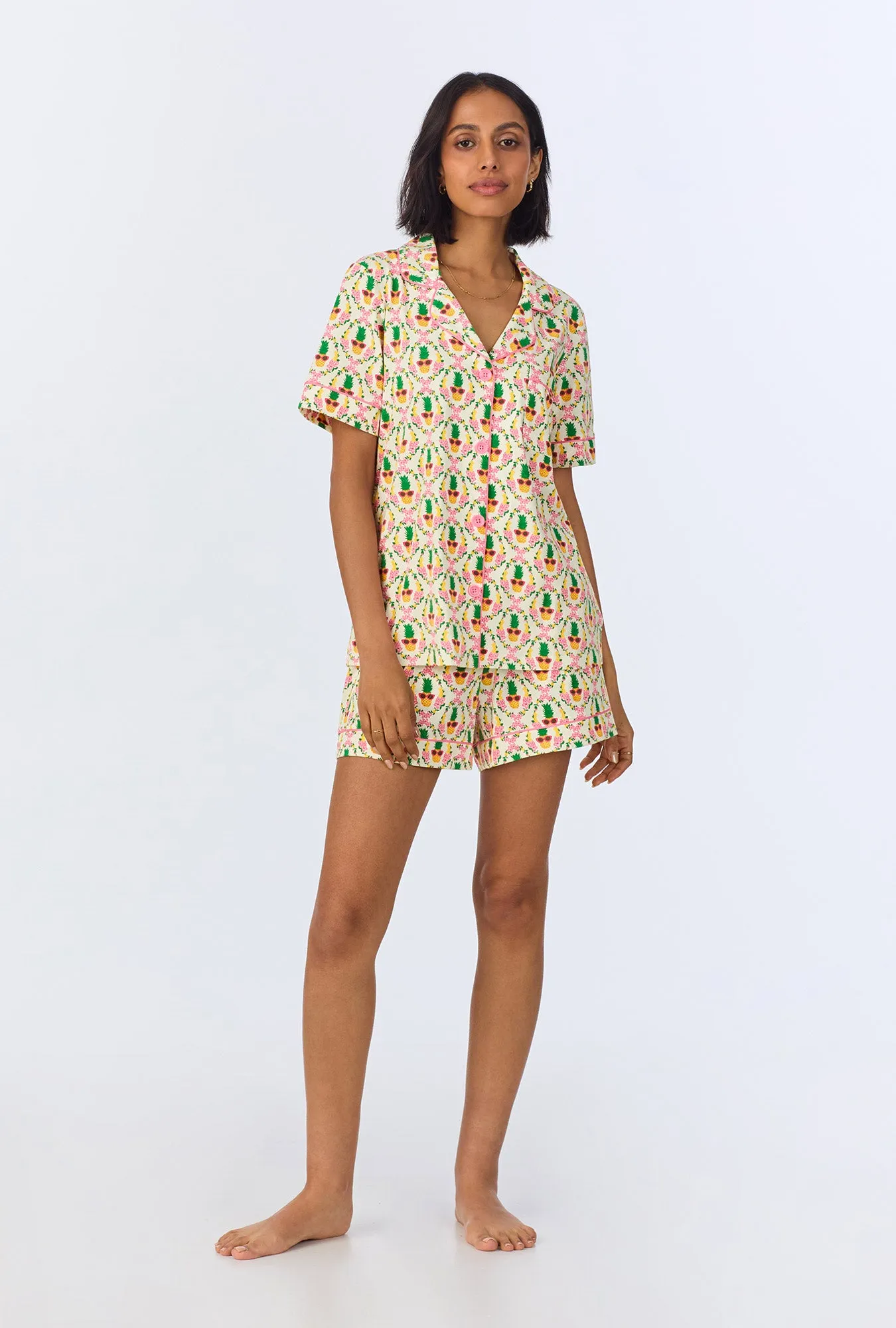 Pinacoolada Short Sleeve Classic Shorty Stretch Jersey PJ Set sold by BedHead product image thumbnail 2