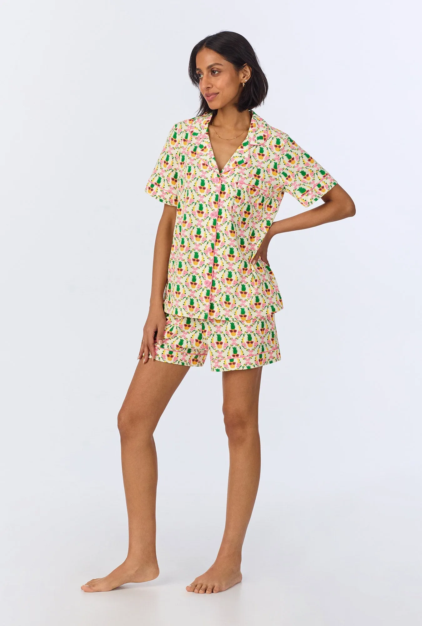 Pinacoolada Short Sleeve Classic Shorty Stretch Jersey PJ Set sold by BedHead product image thumbnail 3